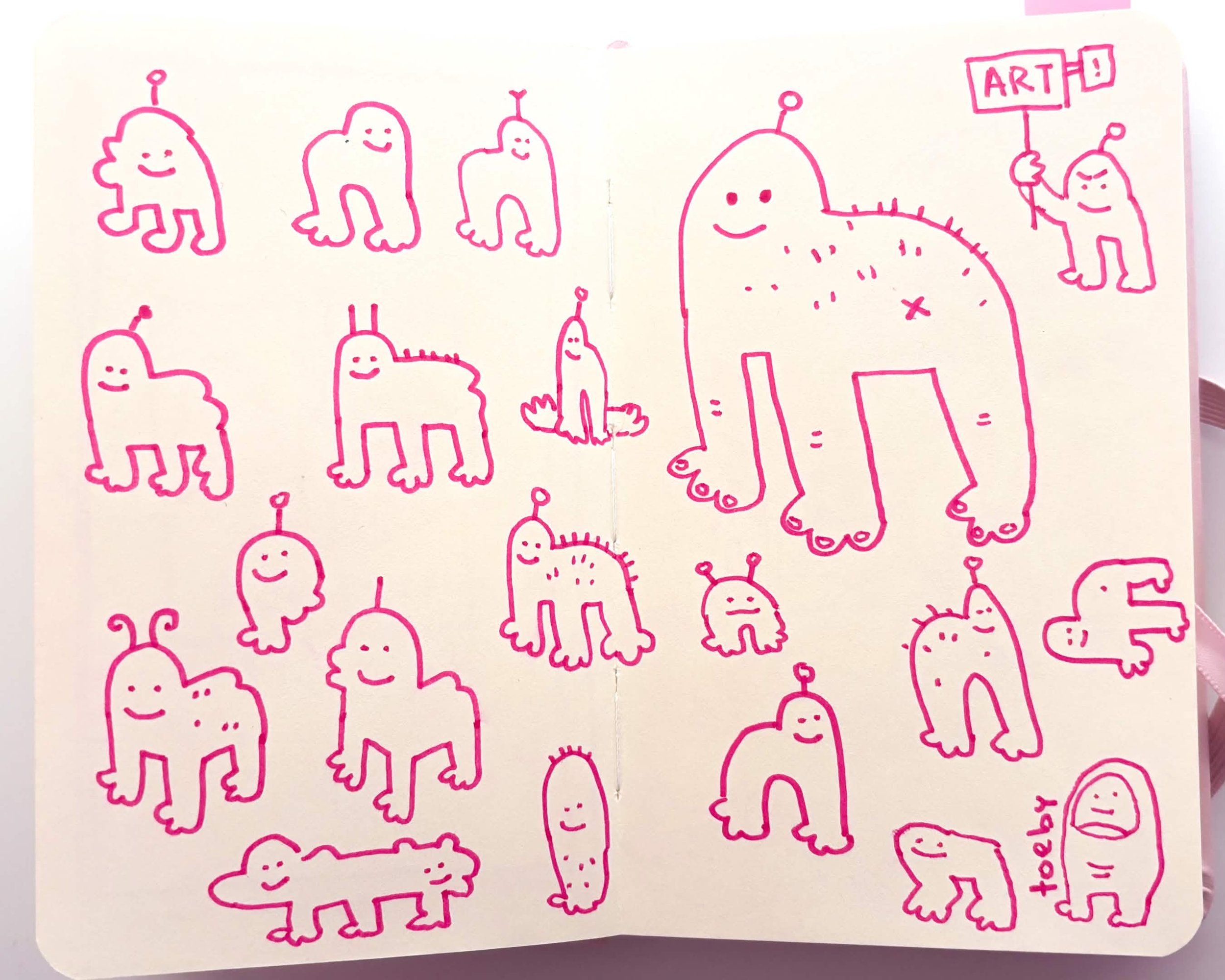 Little screatures doodle page