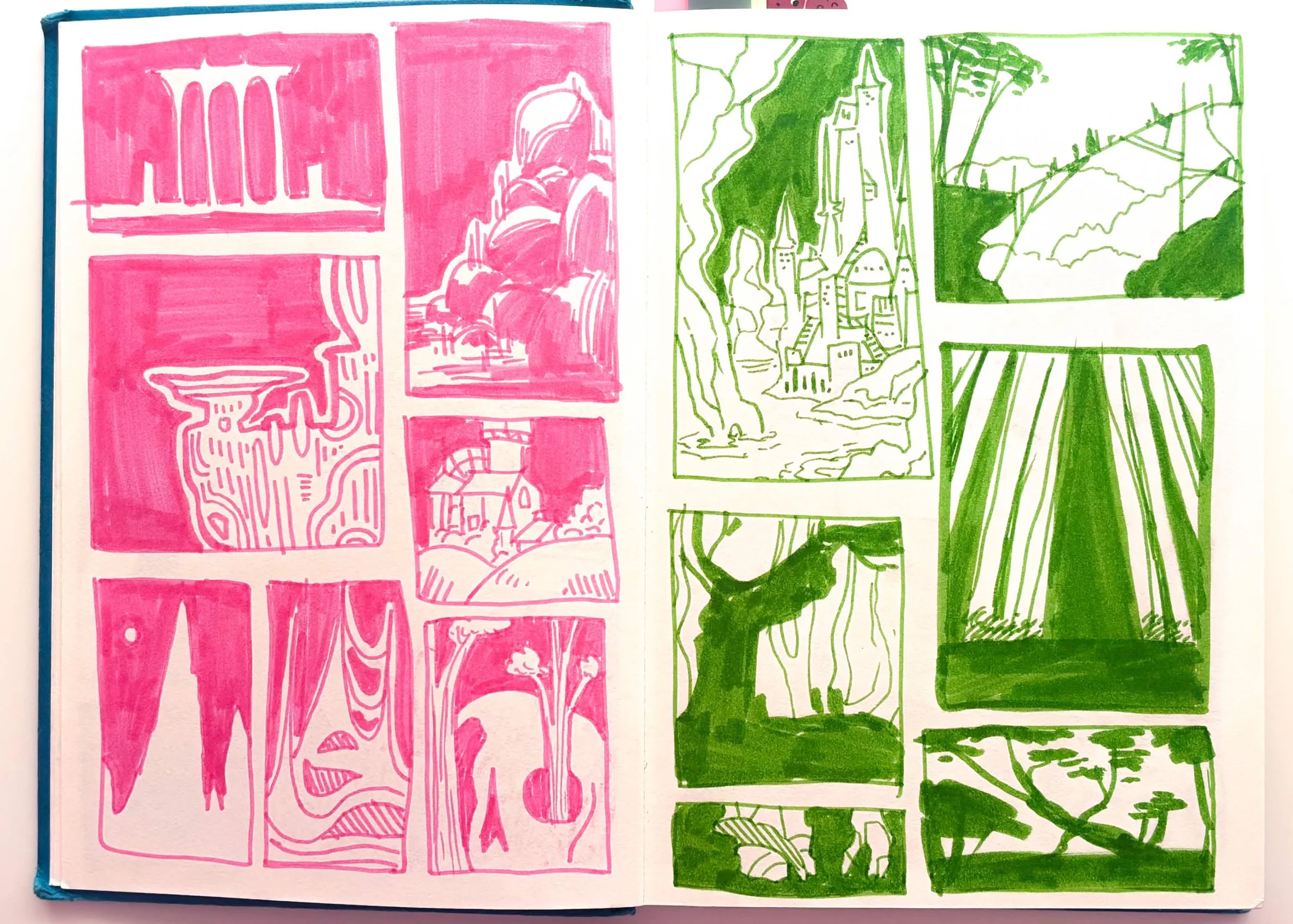Landscape and composition studies 
