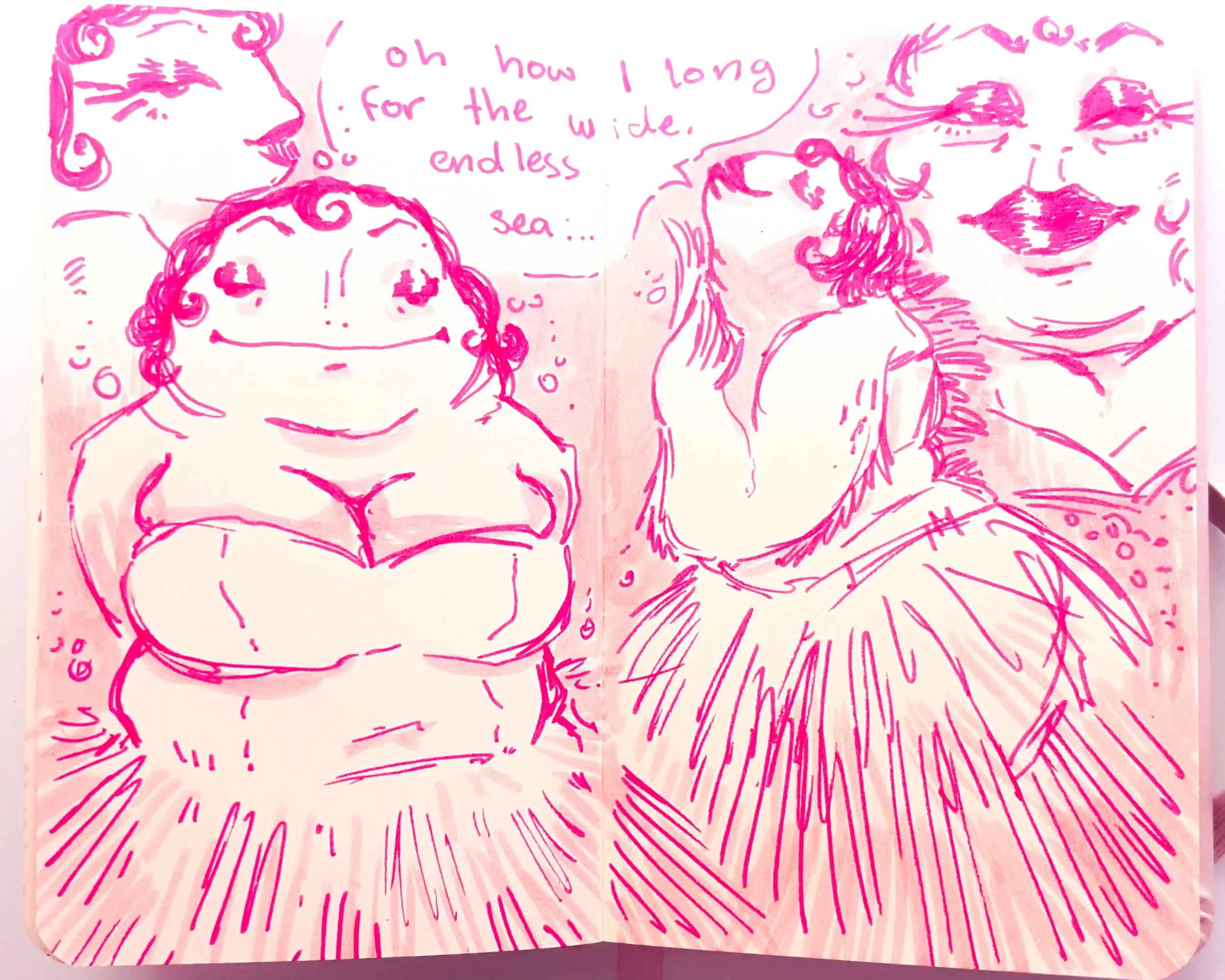 Fish diva doodle page