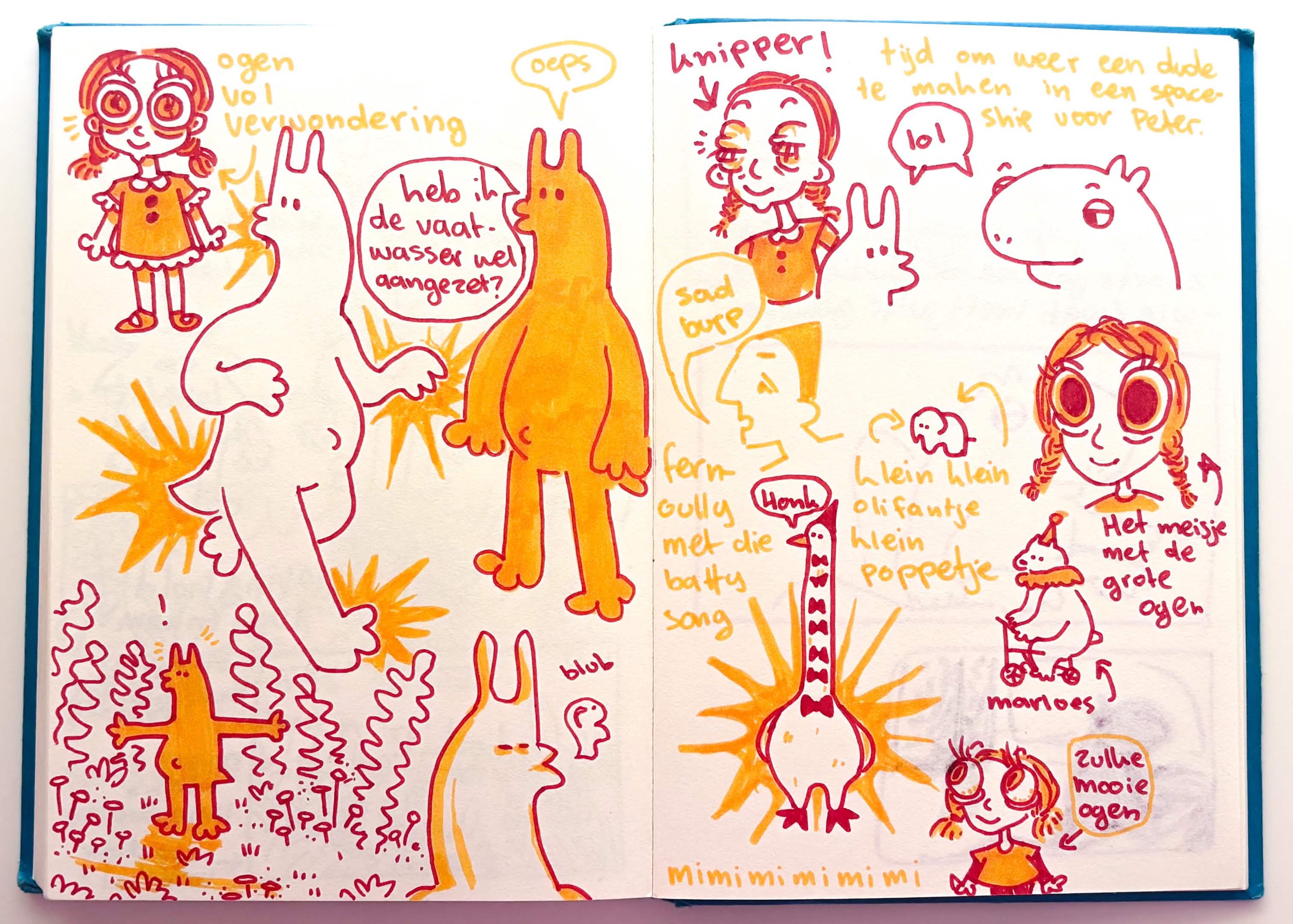 Visual notes during film screening at Kaboom animation festival
