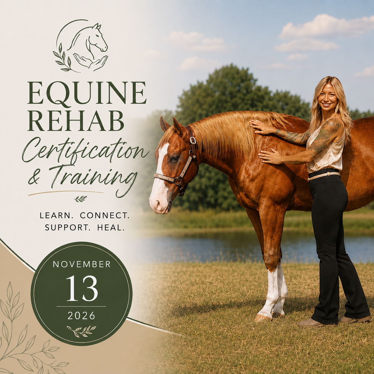 November 13, 2026 Hands-On Equine Rehab Certfication Training