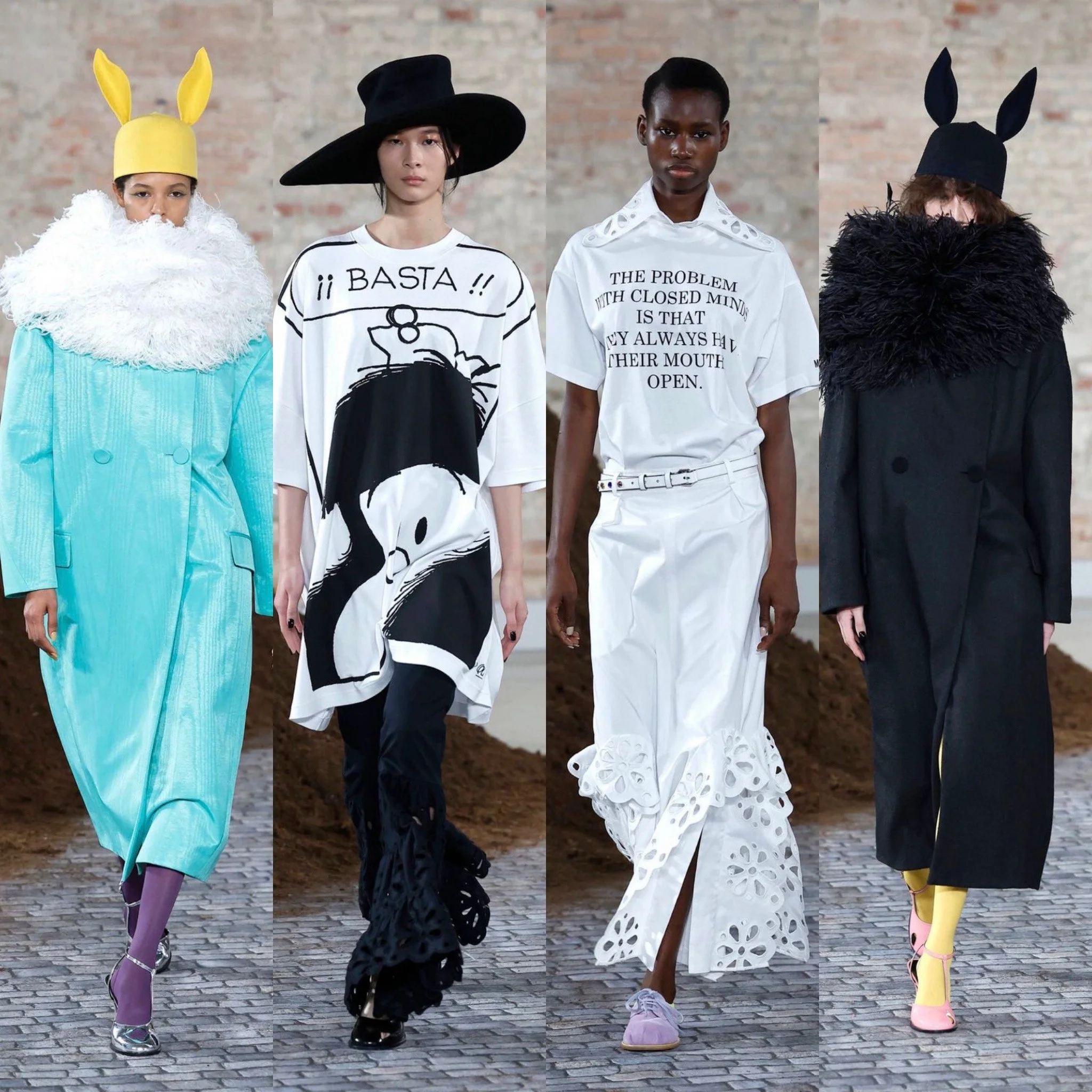 Milan Fashion Week, Moschino Fall/Winter 2026 : L’ironie couture en mouvement