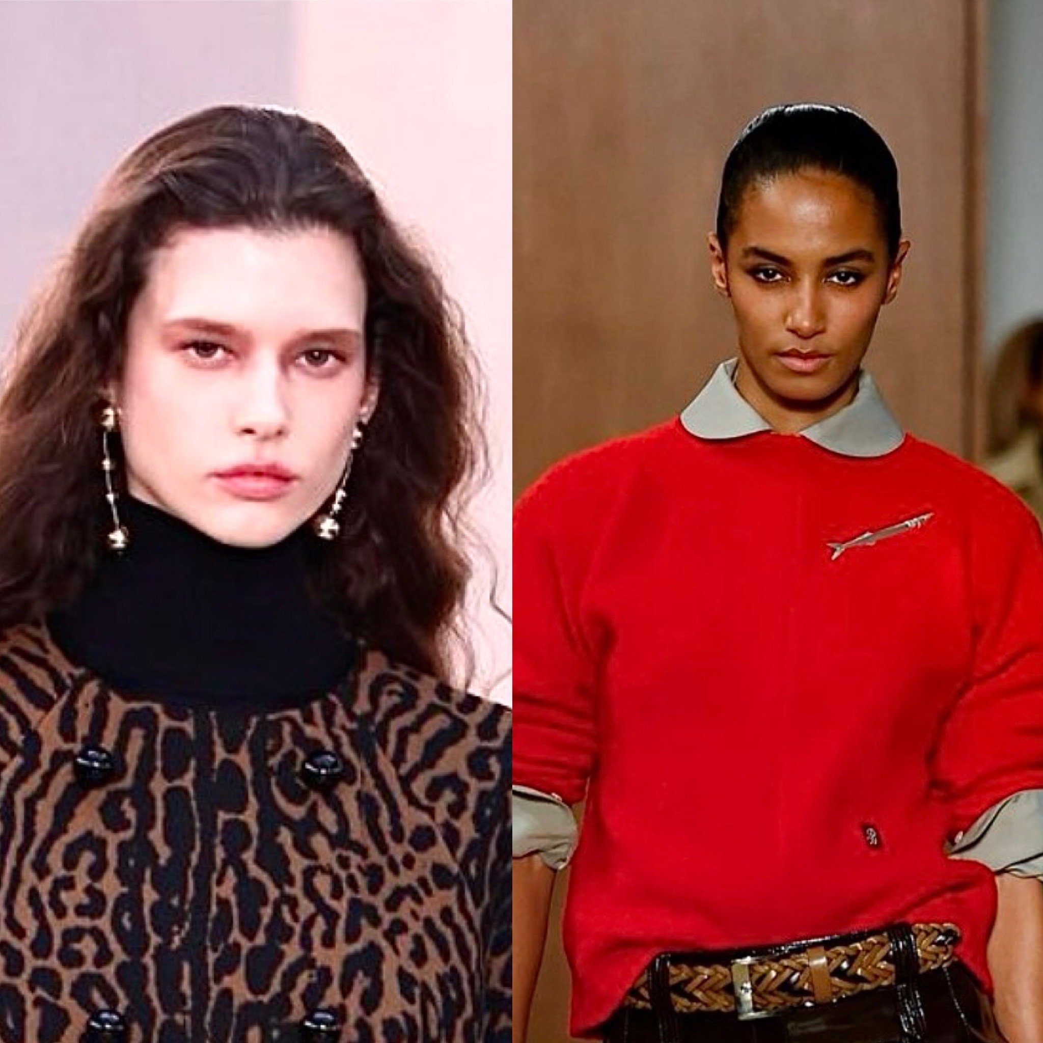 de gauche à droite défilés FW26 Carolina Herrera et Tory Burch