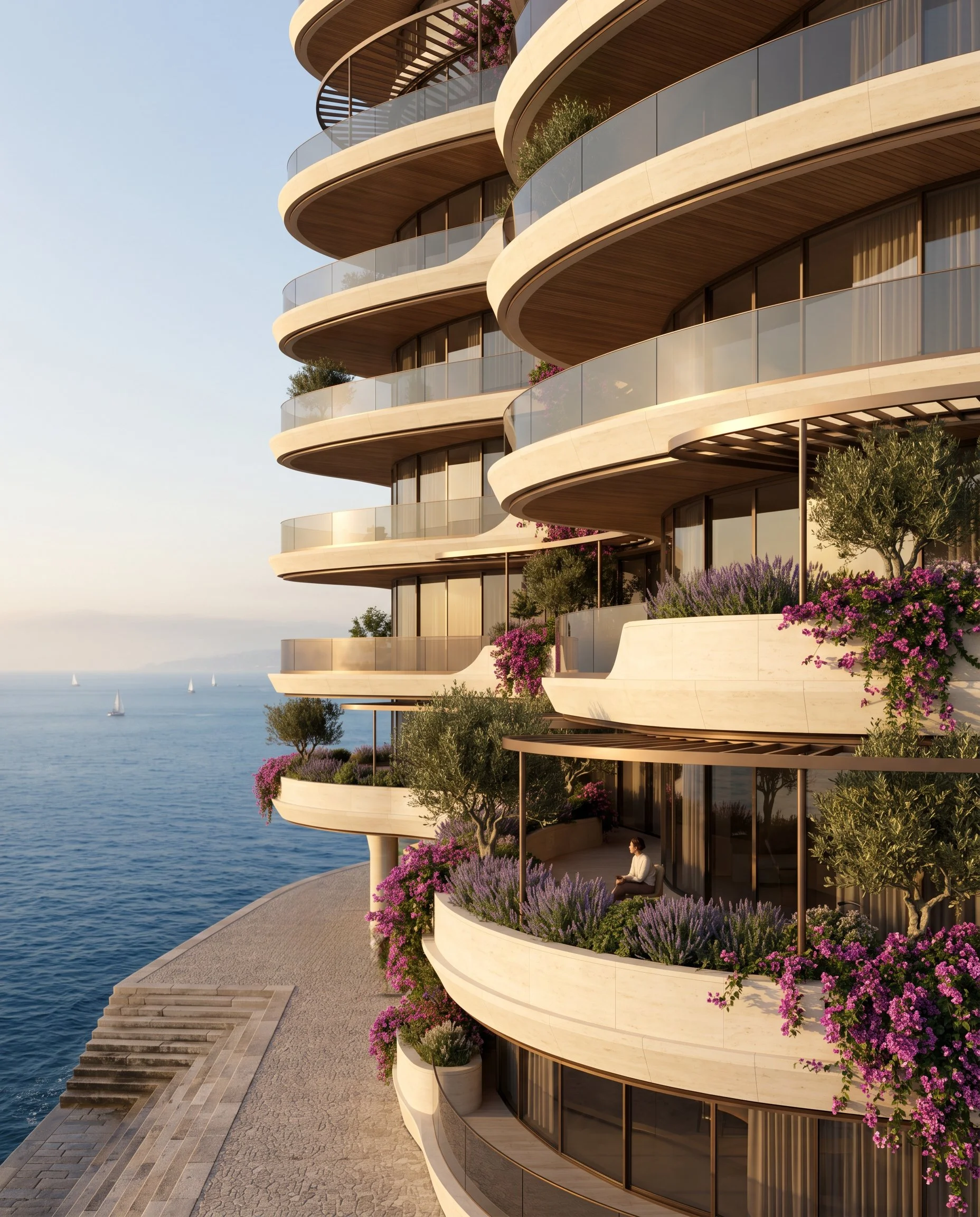 Modern building facade cgi render property