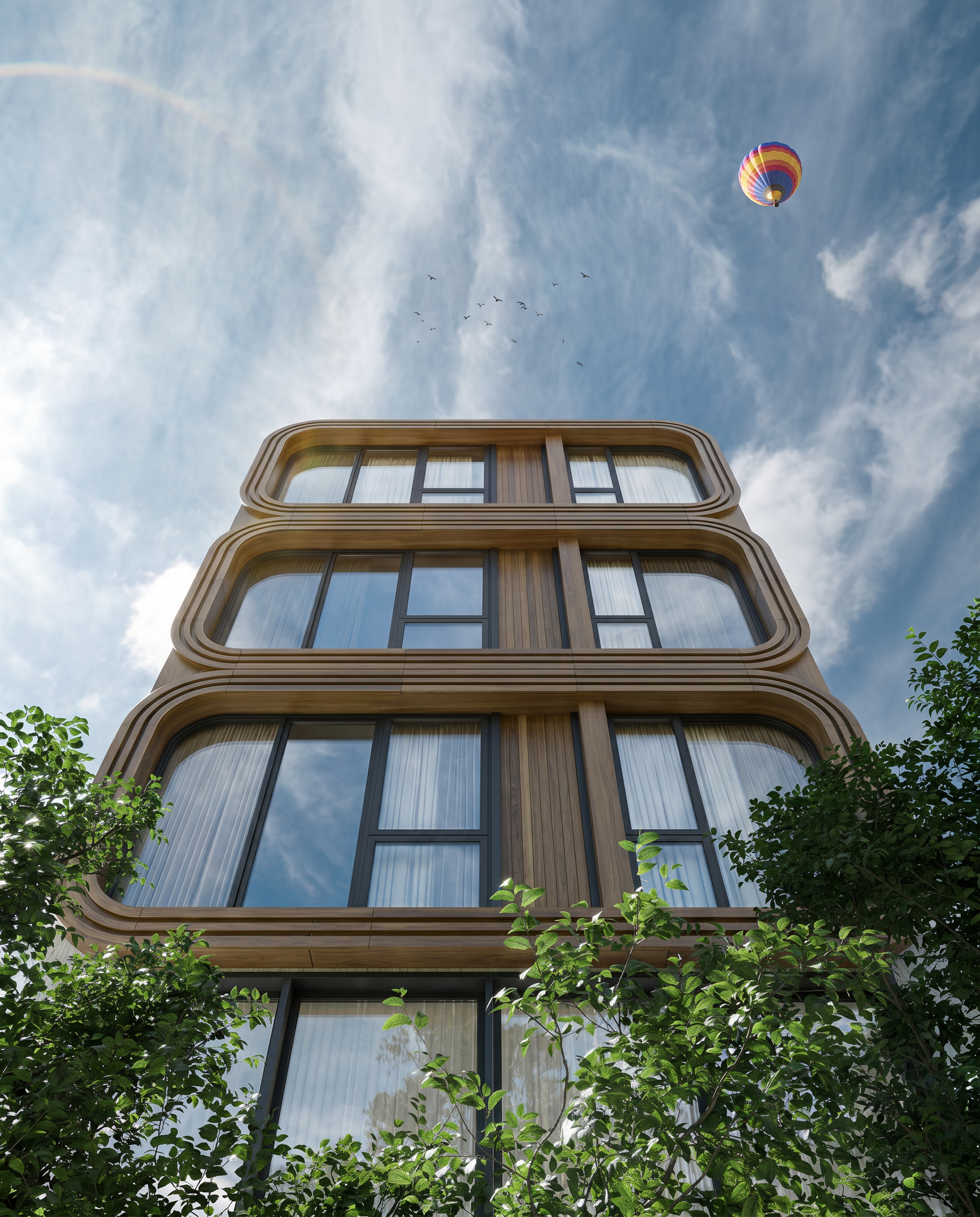 exterior building facade render cgi
