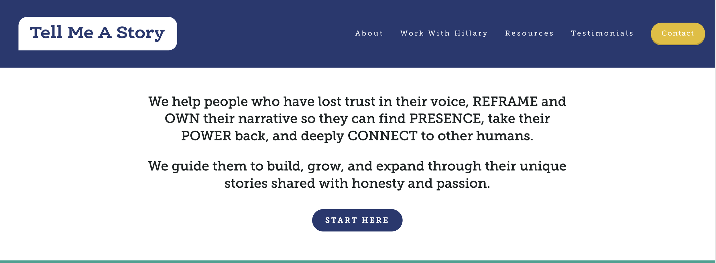 Tell Me A Story Homepage | 2024