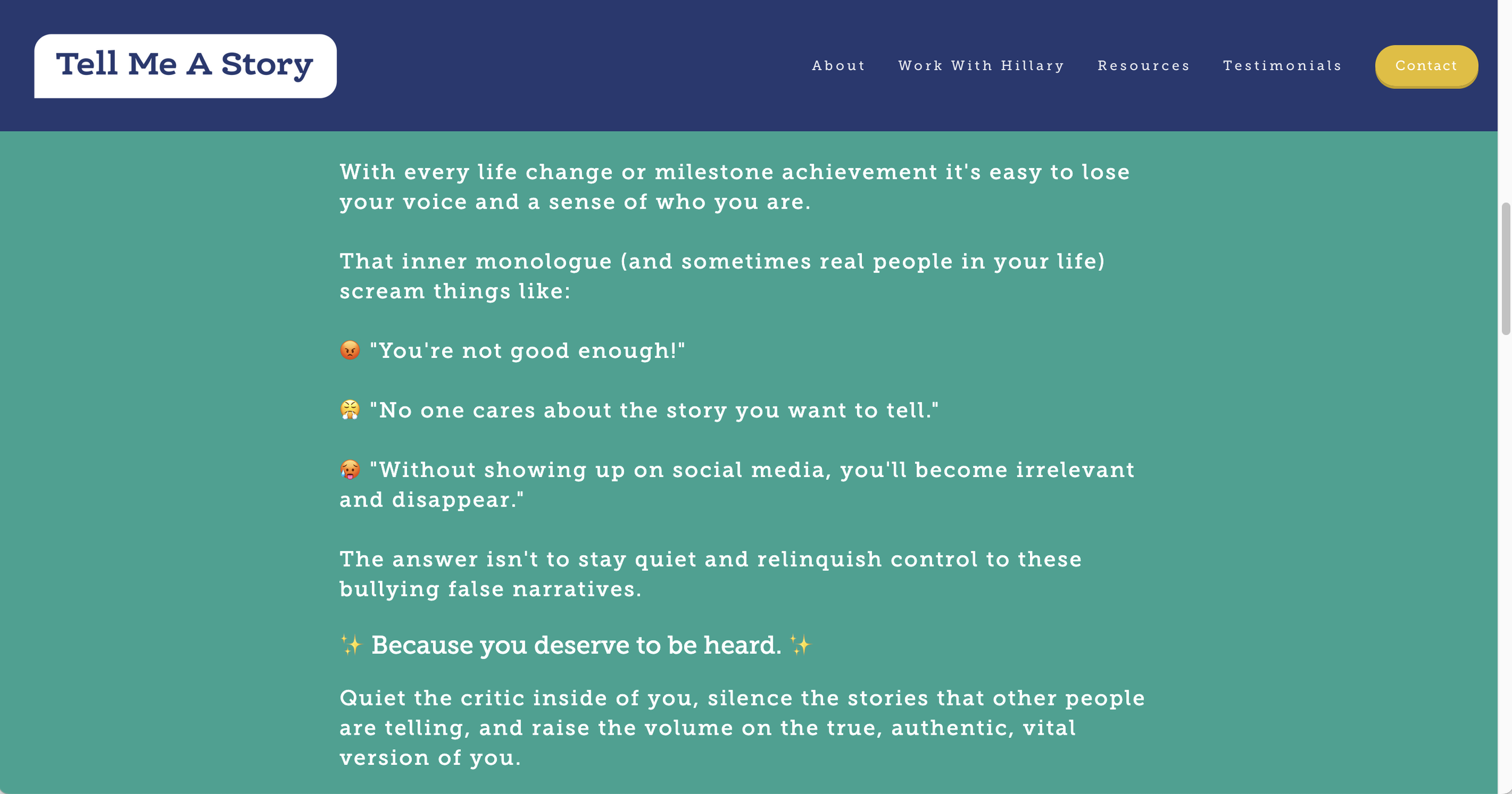 Tell Me A Story Homepage | 2024