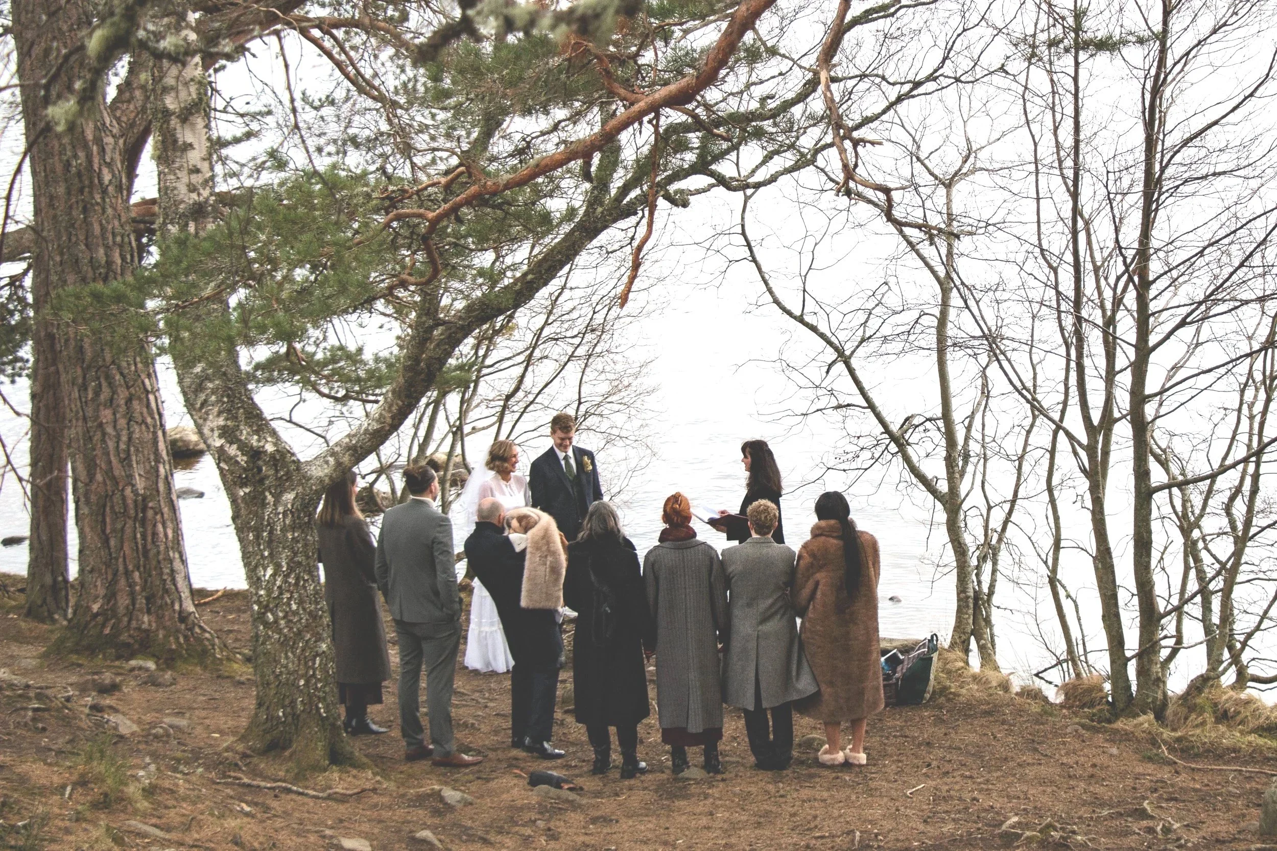Laurie’s customers, Larissa and Emmett, just married walking off the aisle together.