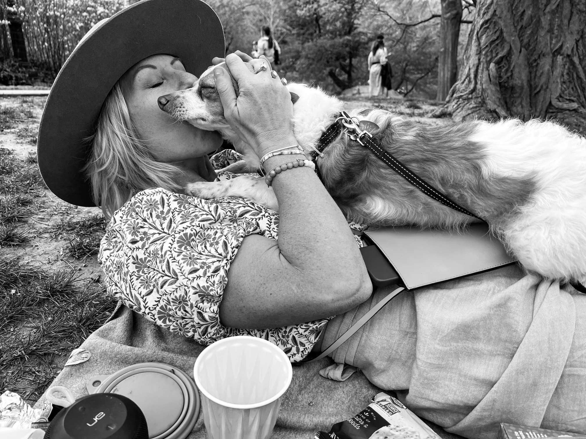 Jenny Skoog Mondesir with her dog Frankie.