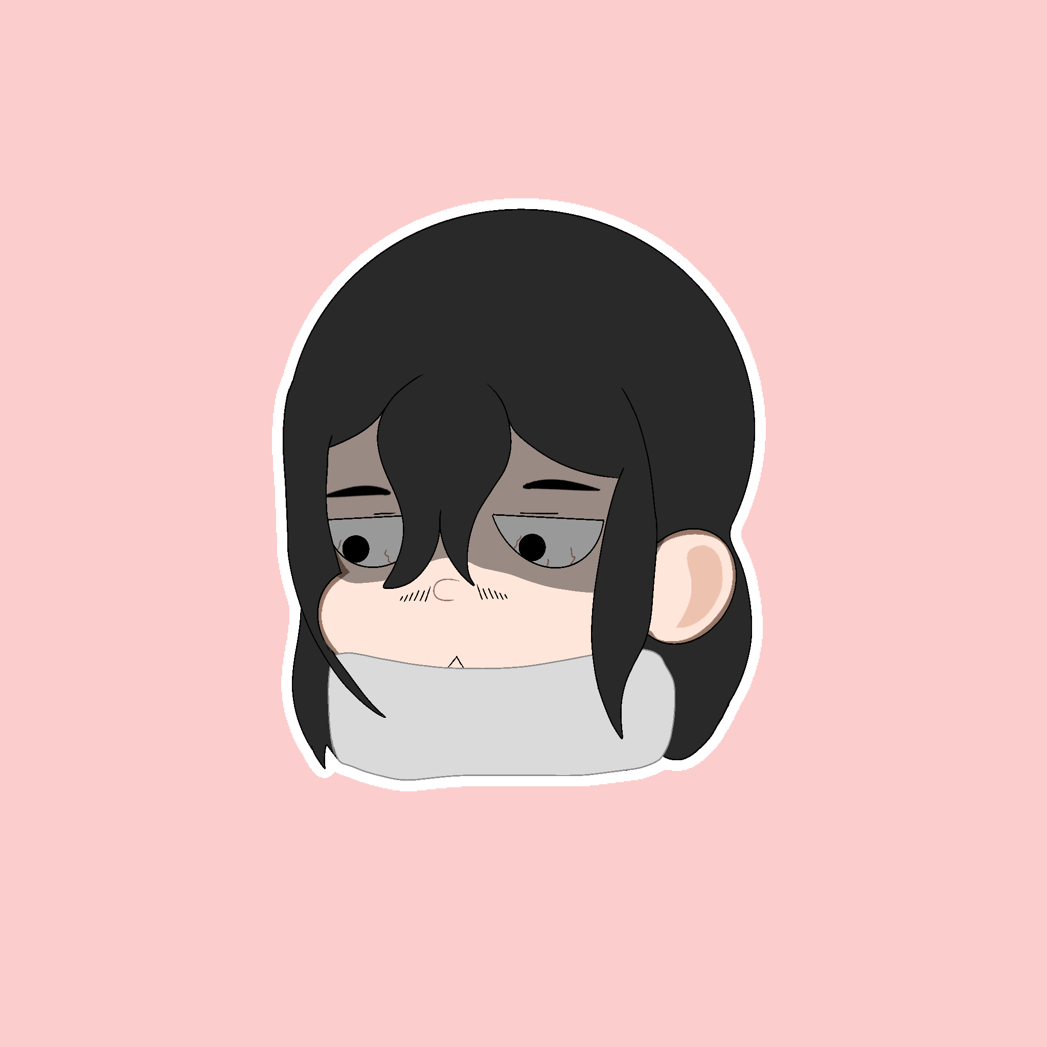 (MHA) Mr. Aizawa Chibi Head Sticker