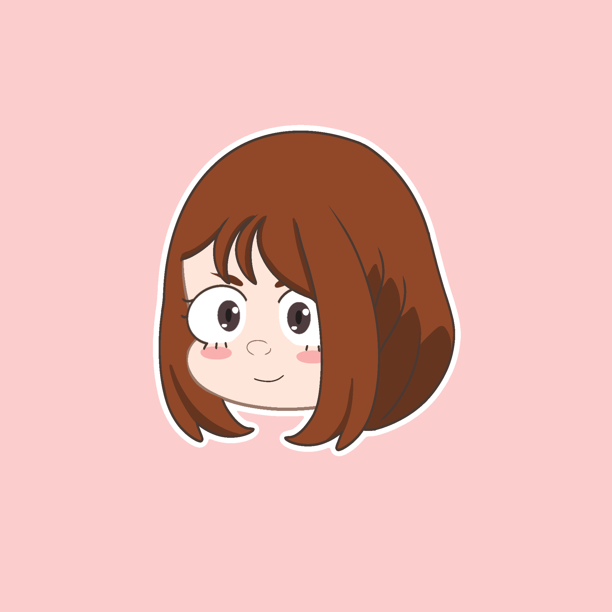 (MHA) Uraraka Chibi Head Sticker