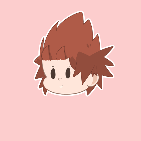 (MHA) Kirishima Chibi Head Sticker