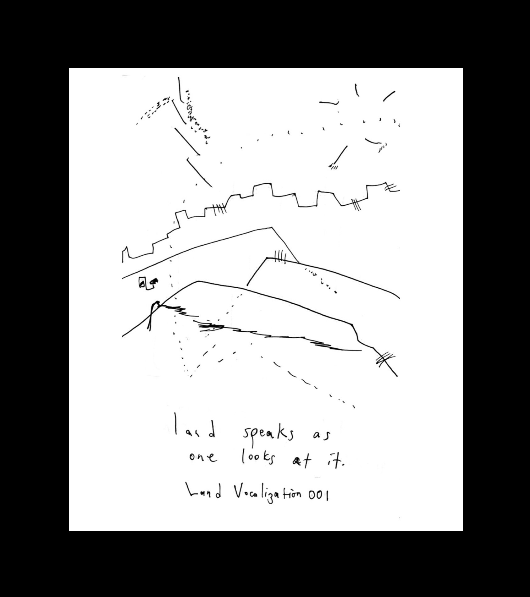Land Vocalization 001, 2022
ink on paper