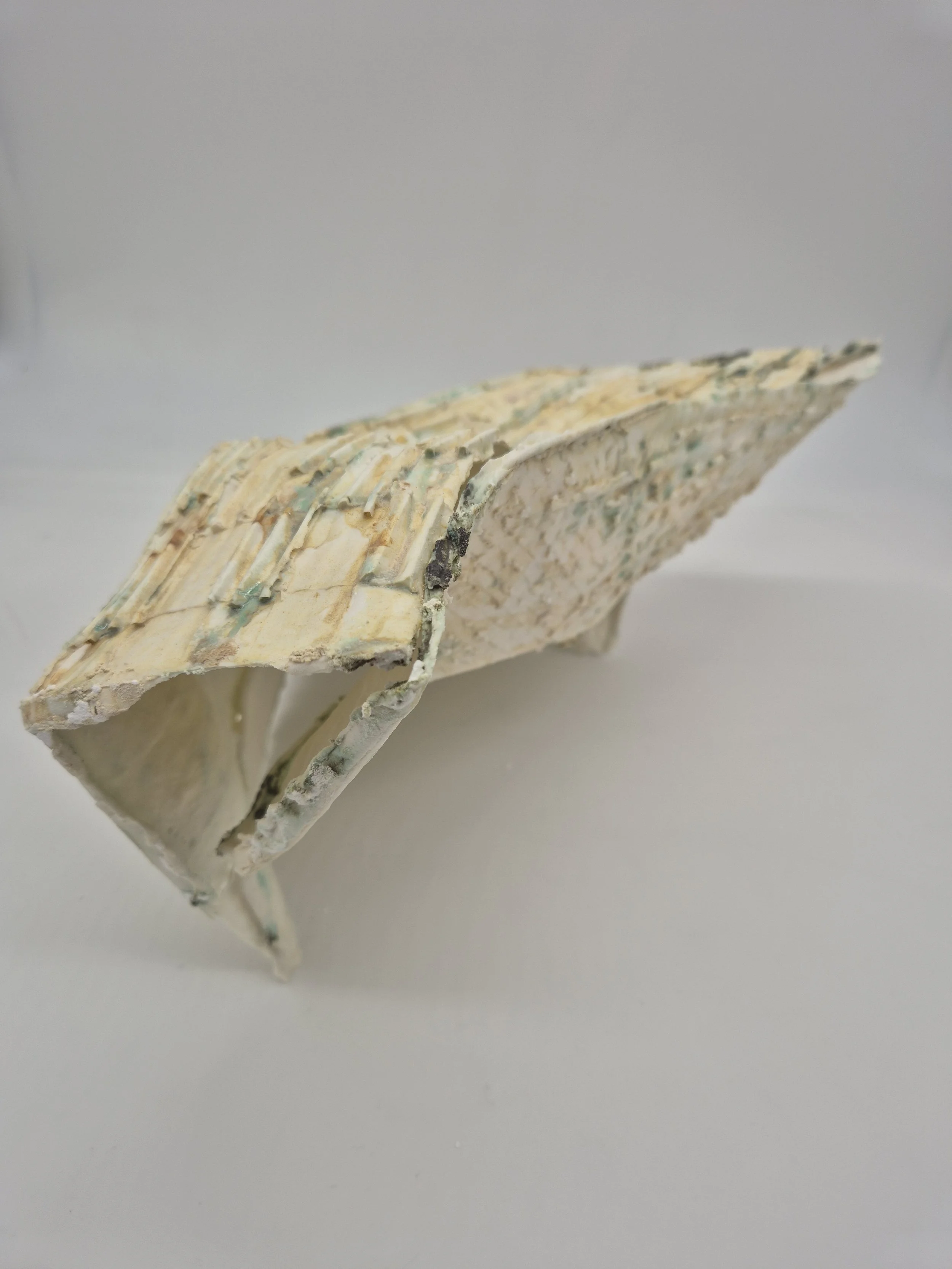 Abstract keramisch object met textuur