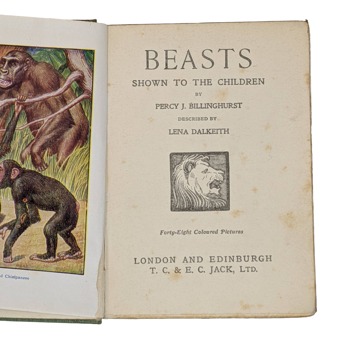 Beasts, show to the children vintage book