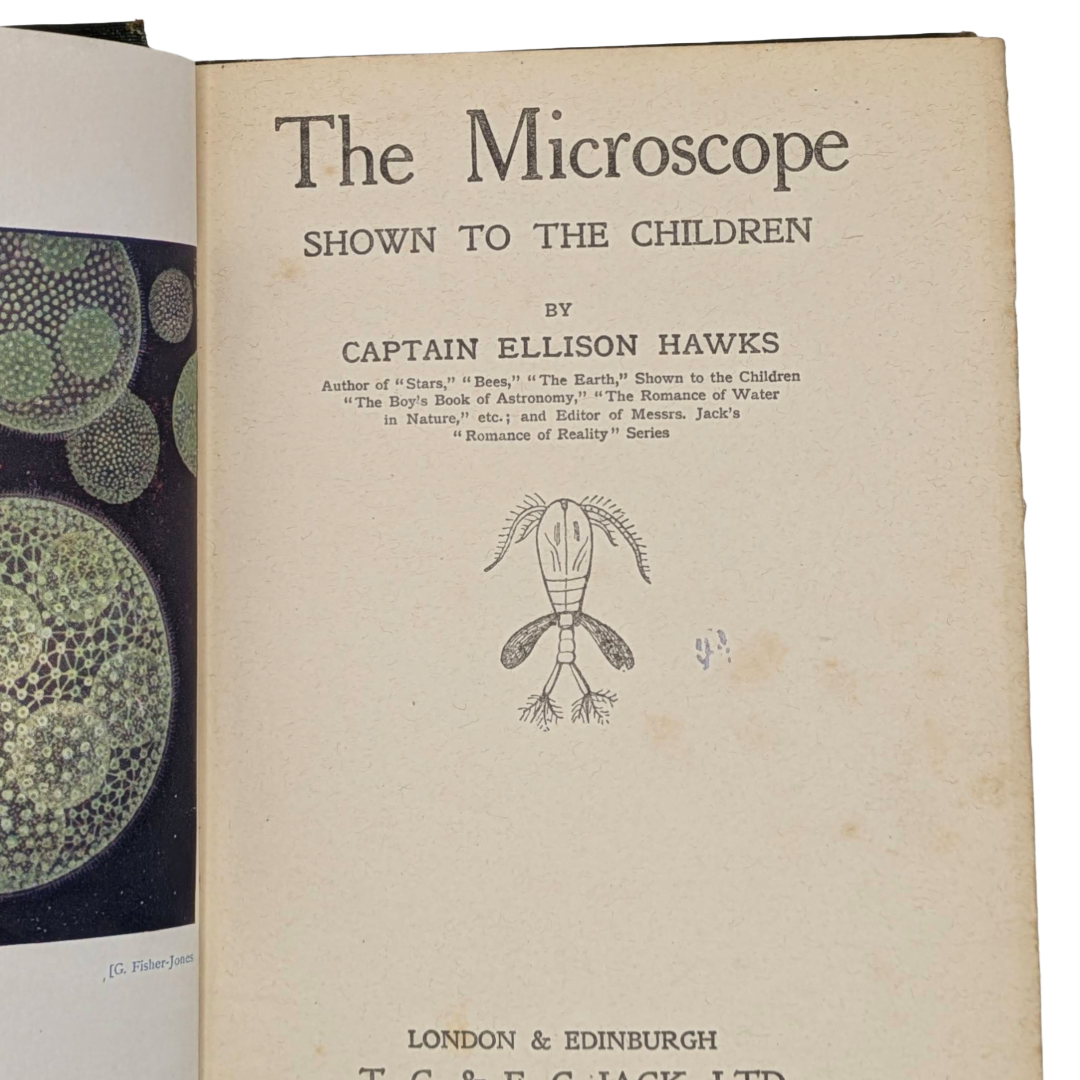 microscope, show to the children vintage book