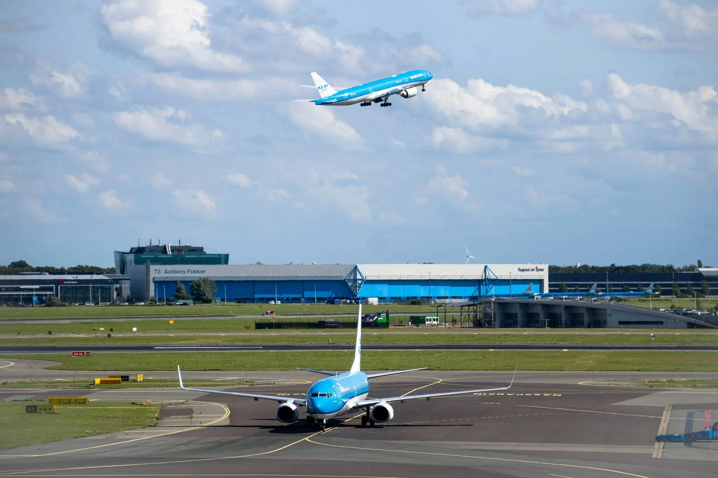 KLM aircraft taking off