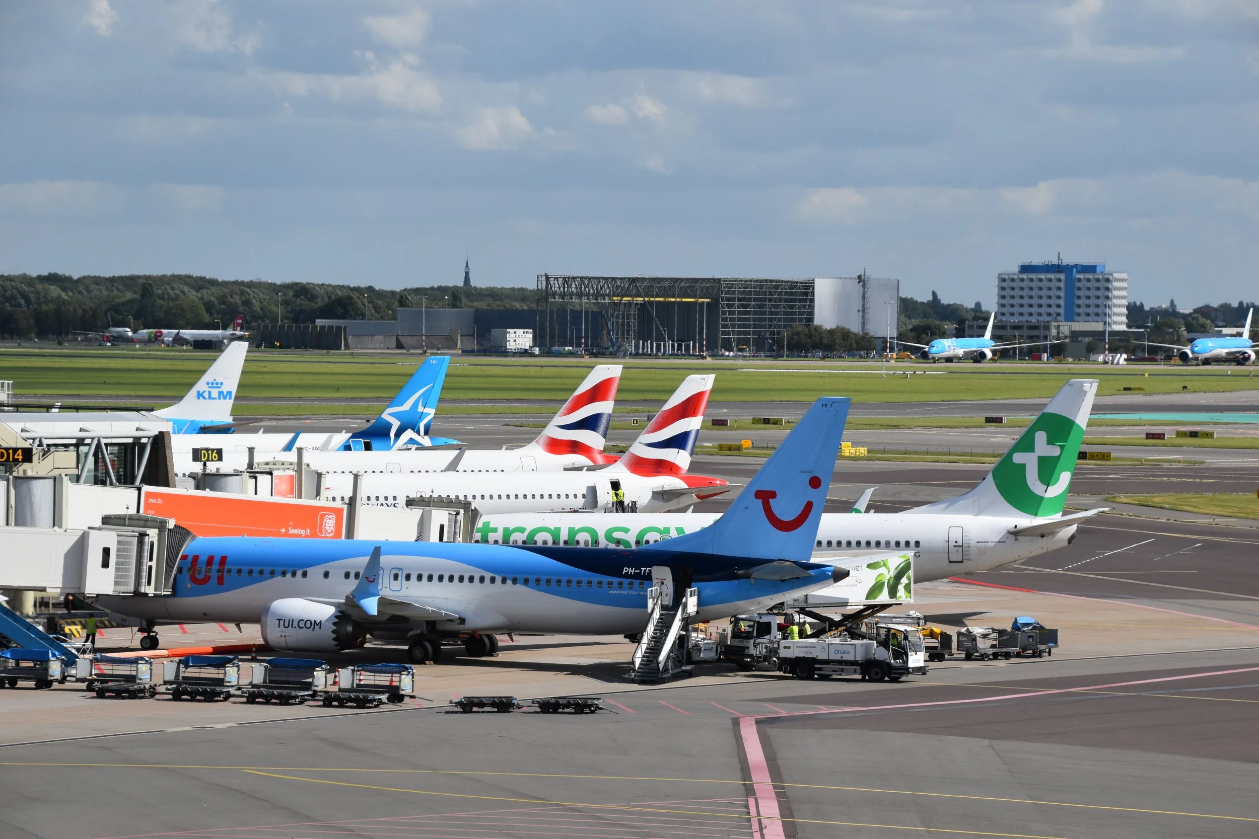 Mutliple airline at the gate