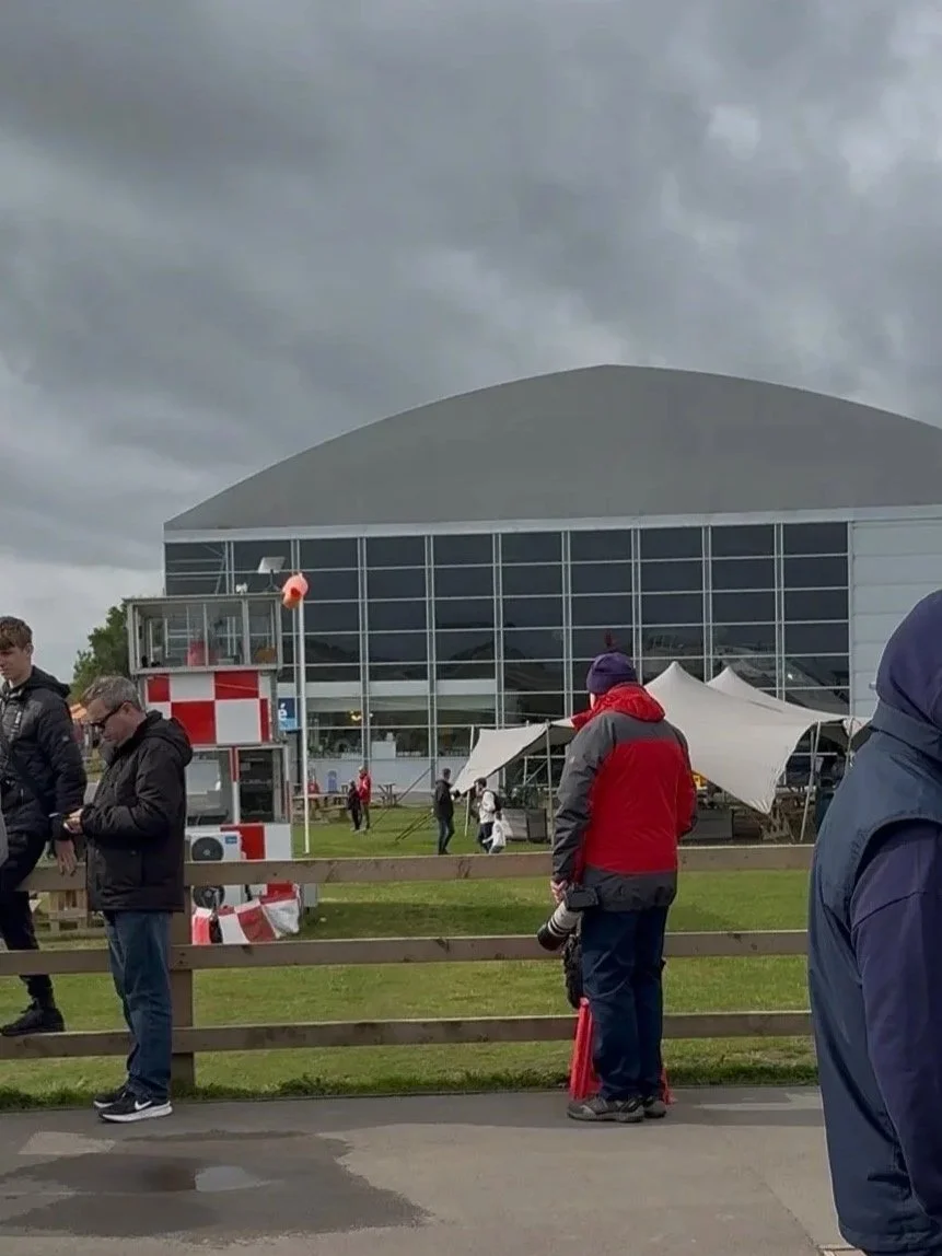 View of the Concorde hanger from the main mound.