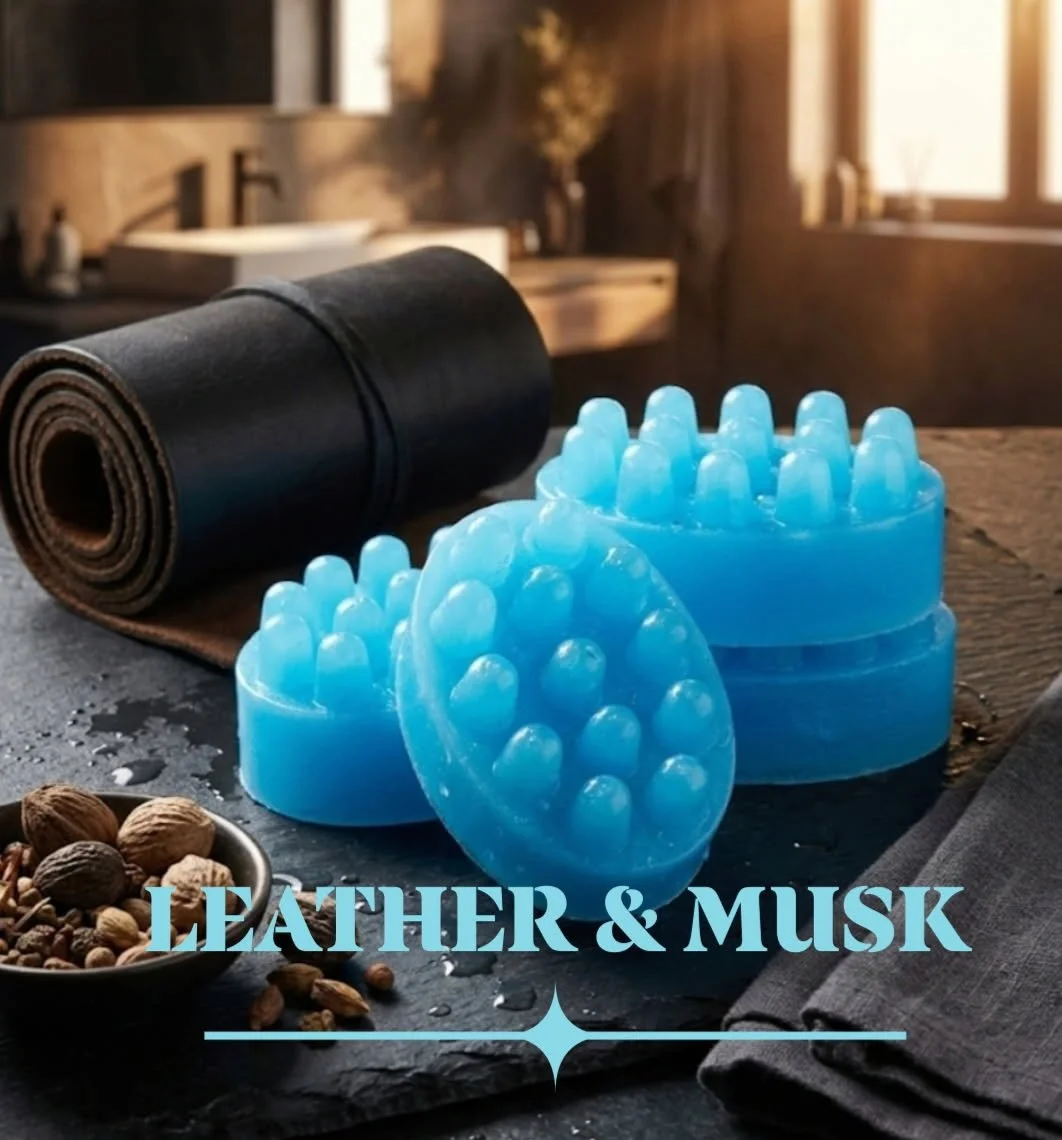 Leather and Musk Massage Bar Soap