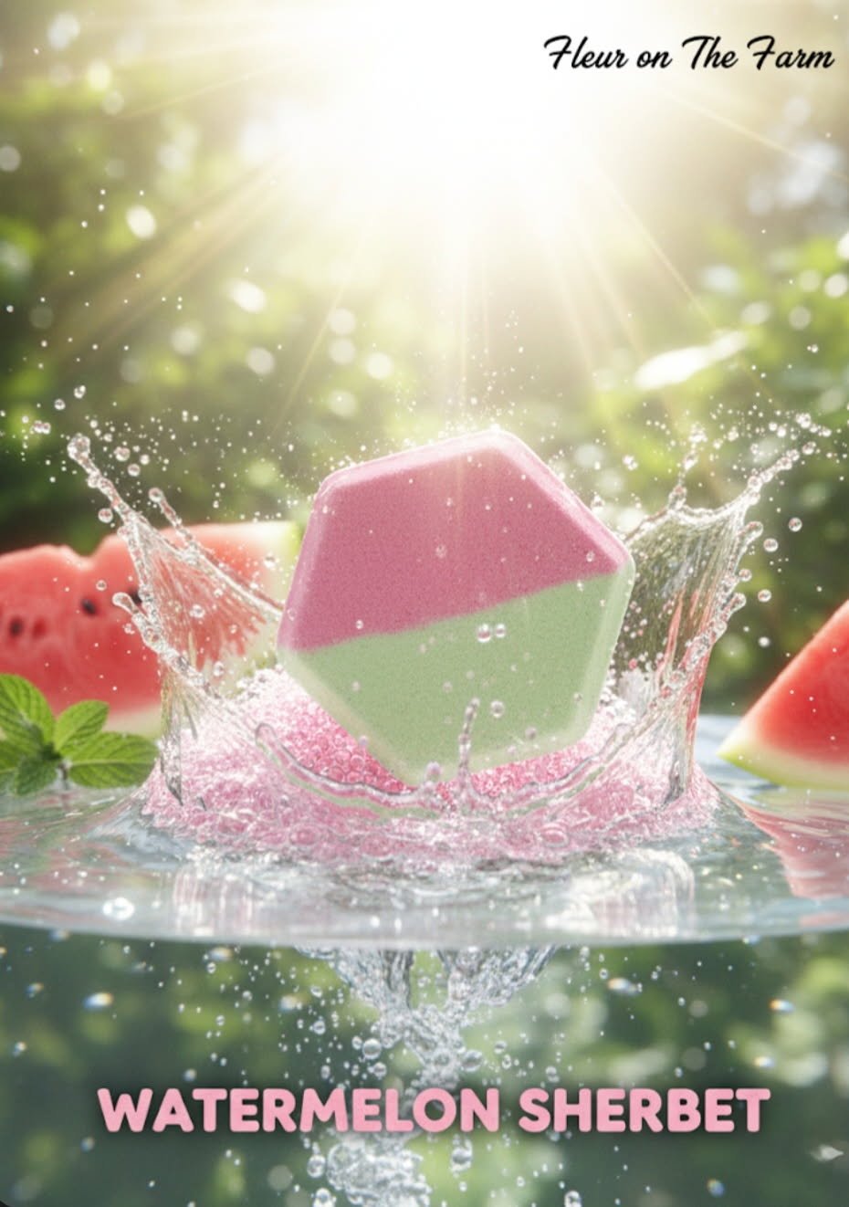 Watermelon Sherbet Bomb