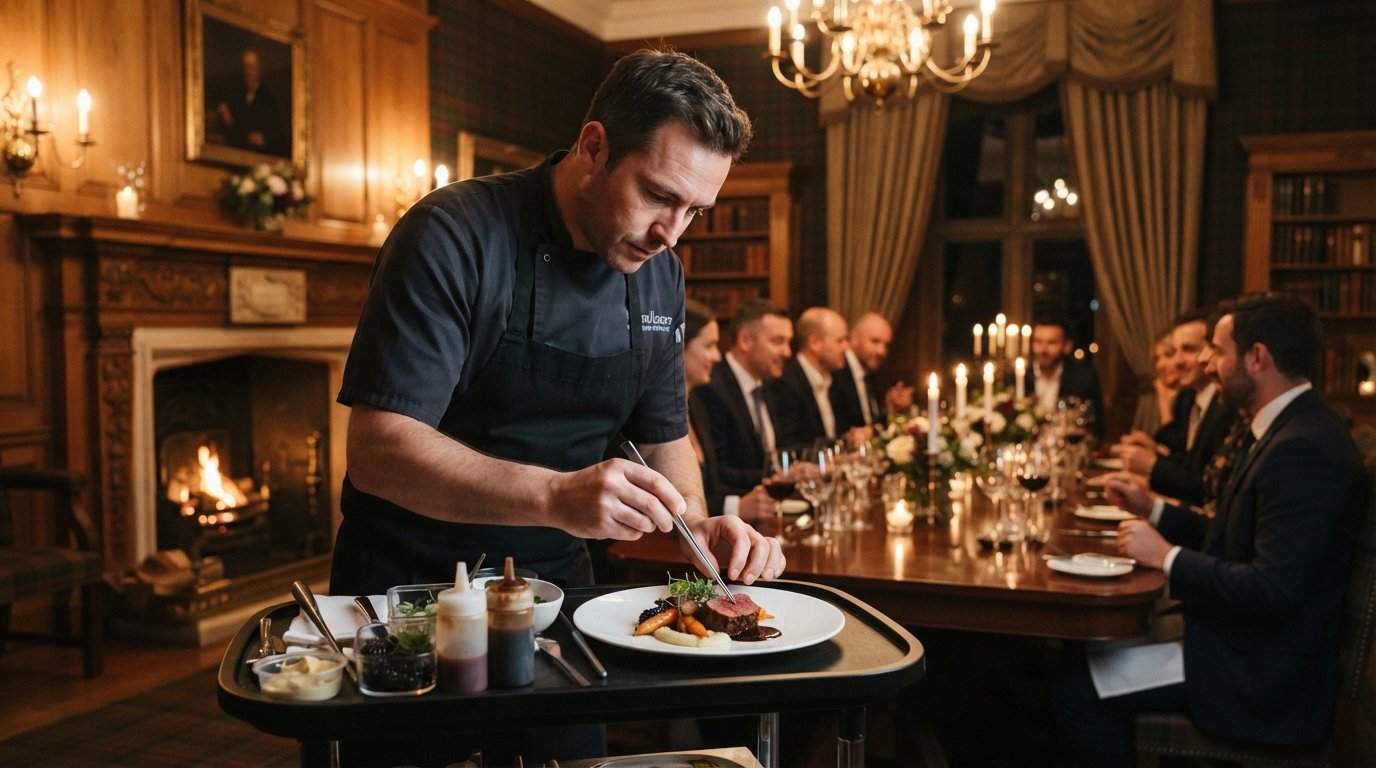 Private chef at a corporate event