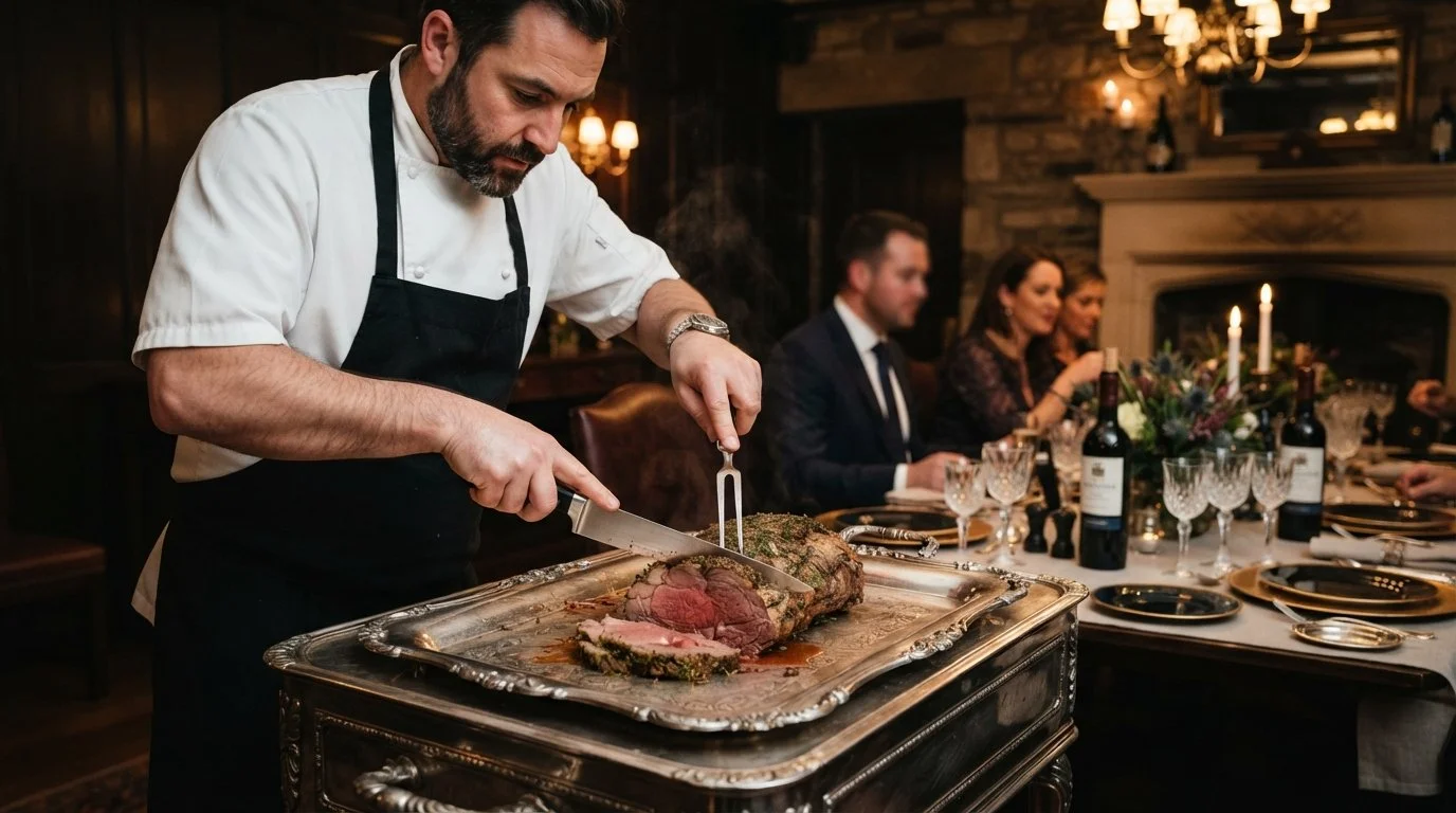 Private chef at a corporate event