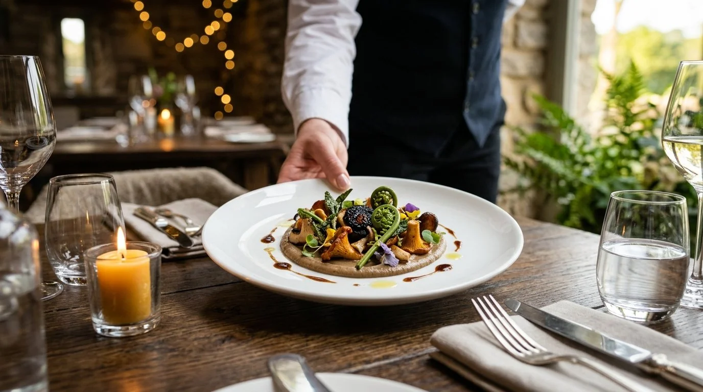 Plate of foraged ingredients
