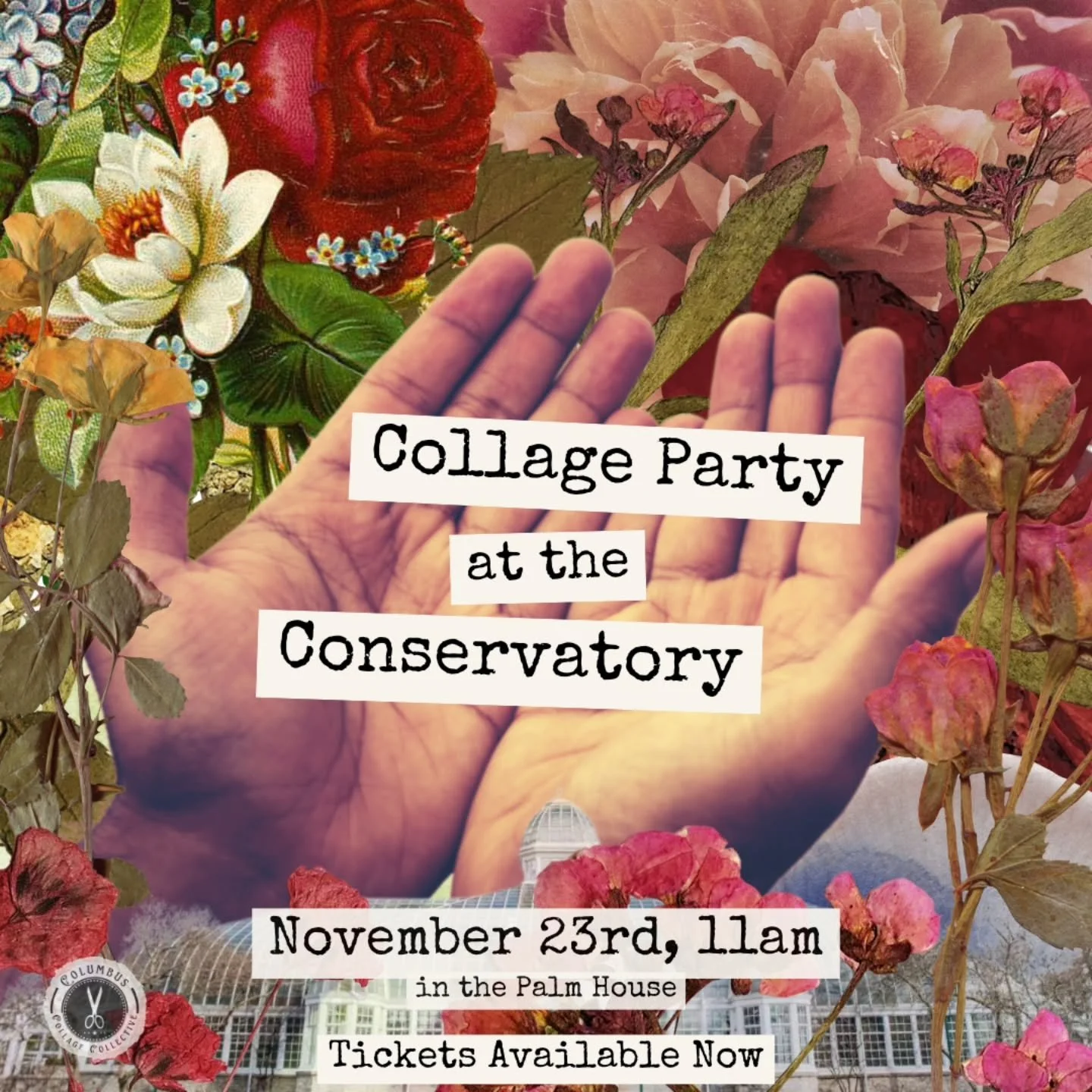 ✨️UPDATE AND ANNOUNCEMENT✨️

Tickets are now available for TWO collage parties in the Palm House at the Franklin Park Conservatory (link in bio)!

We just confirmed with the lovely staff at FPC that, not only do we get the good fortune of holding two