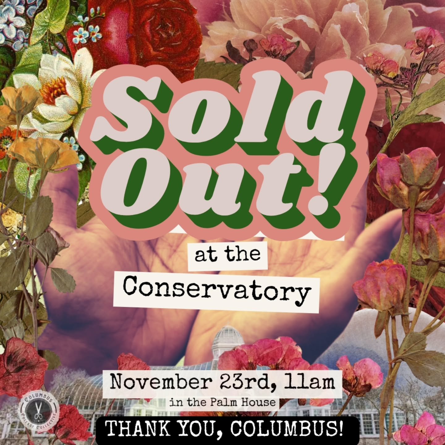 💕THANK YOU COLUMBUS!💕
Both collage parties at @fpconservatory are sold out and at max capacity, HOWEVER we may still take walk-ins day-of if seating allows!

We can't even begin to express how much this means to our little grassroots organization t