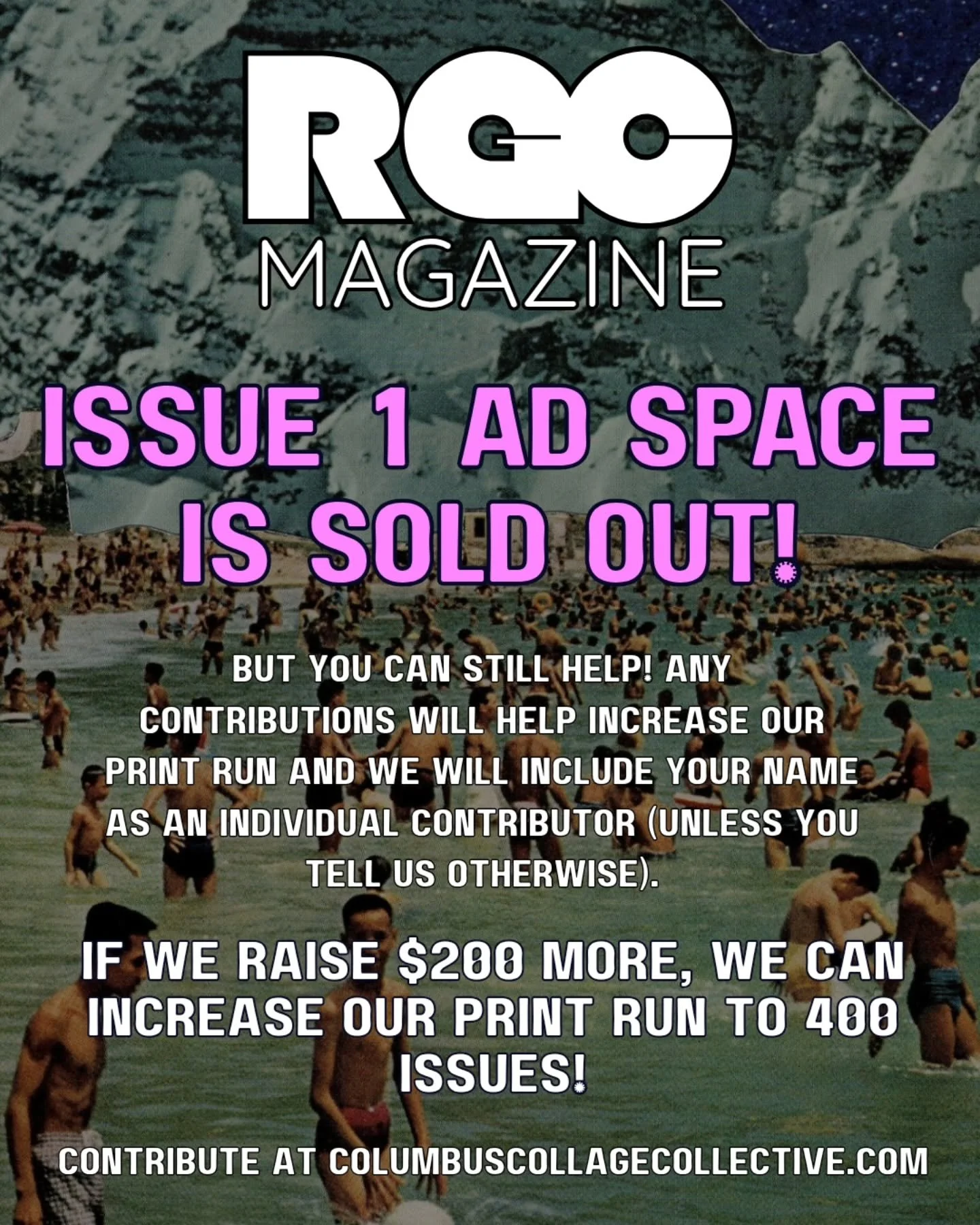 Dang, Columbus!! Thank you so much!! 🥹

So many of you reached out about ad space that we're full up! We have received countless messages of support for this adventure and we are humbled, honored, and FRIGGIN EXCITED to release this #magazine into y