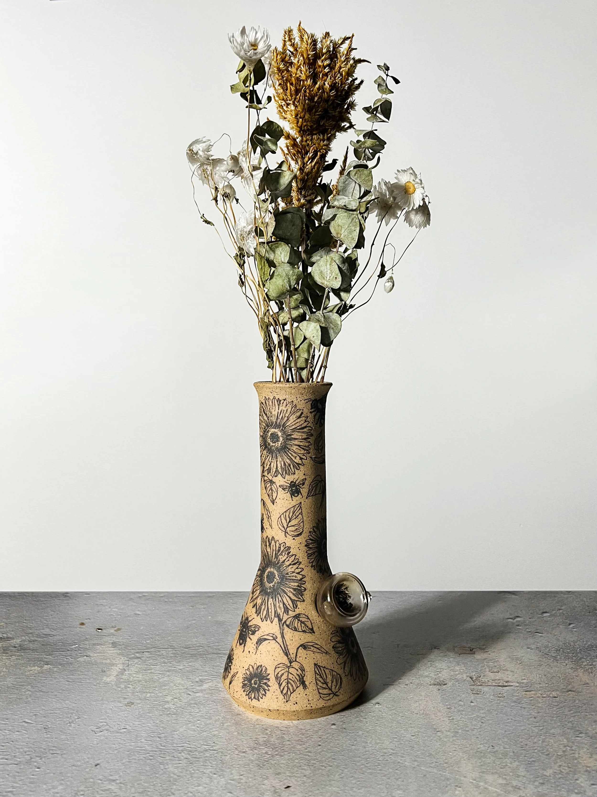 Floral Bong / 9"