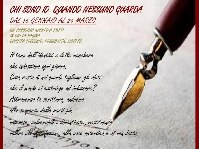 Laboratorio di scrittura terapeutica - Chi sono io quando nessuno guarda (Verona)