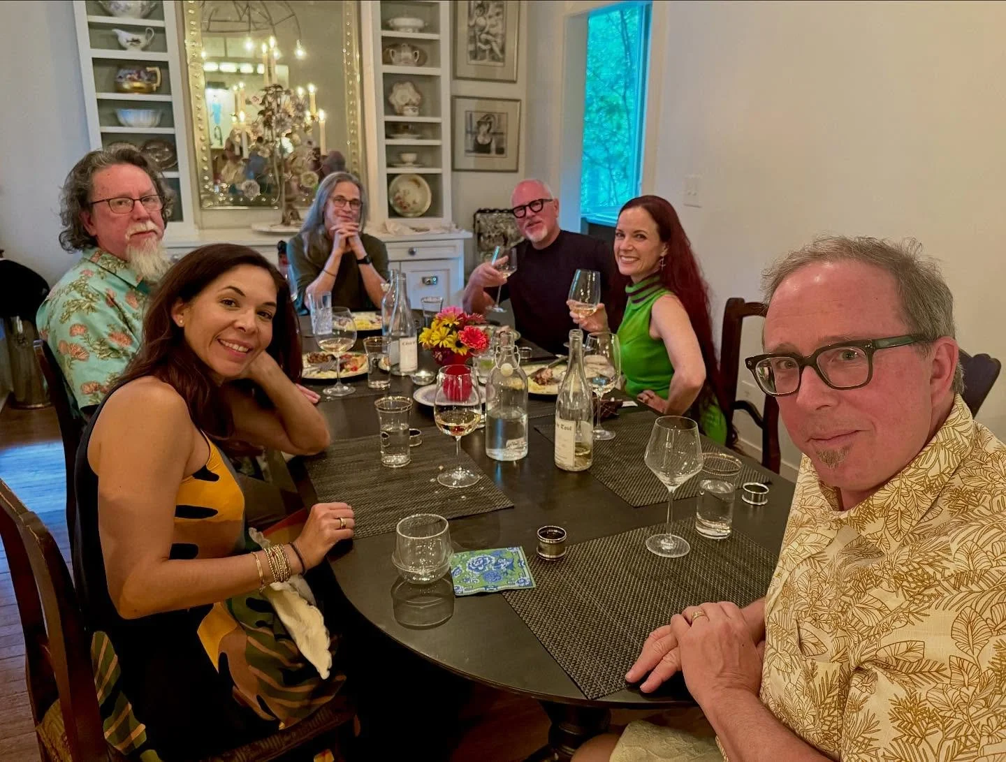 We hosted so mighty fine talent last night. Sally Mann, @heybilljoyce, @followhillaryvanessa, @bethannfennelly, Tommy Franklin, my sweetie. Excited to hear Sally speak at Nutt Auditorium, 7:30 tonight!