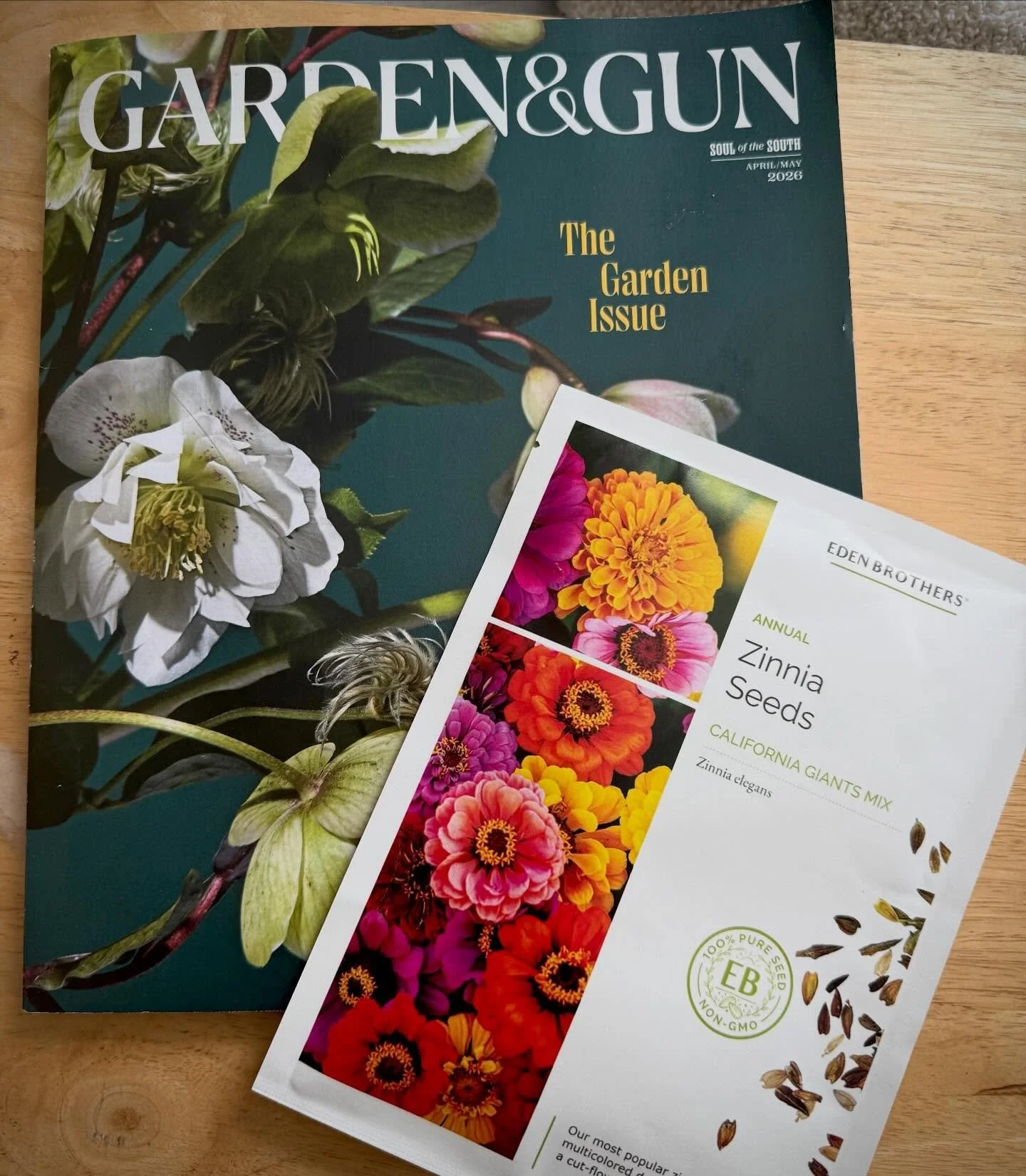 @cjlotzdiego I wish y&rsquo;all had called this beautiful garden issue a magazinnia. 😬anyhoo, I love it and @johntedge has two great pieces here. @hello_darlingdarling__  my seeds just arrived! Woohoo! 🌸