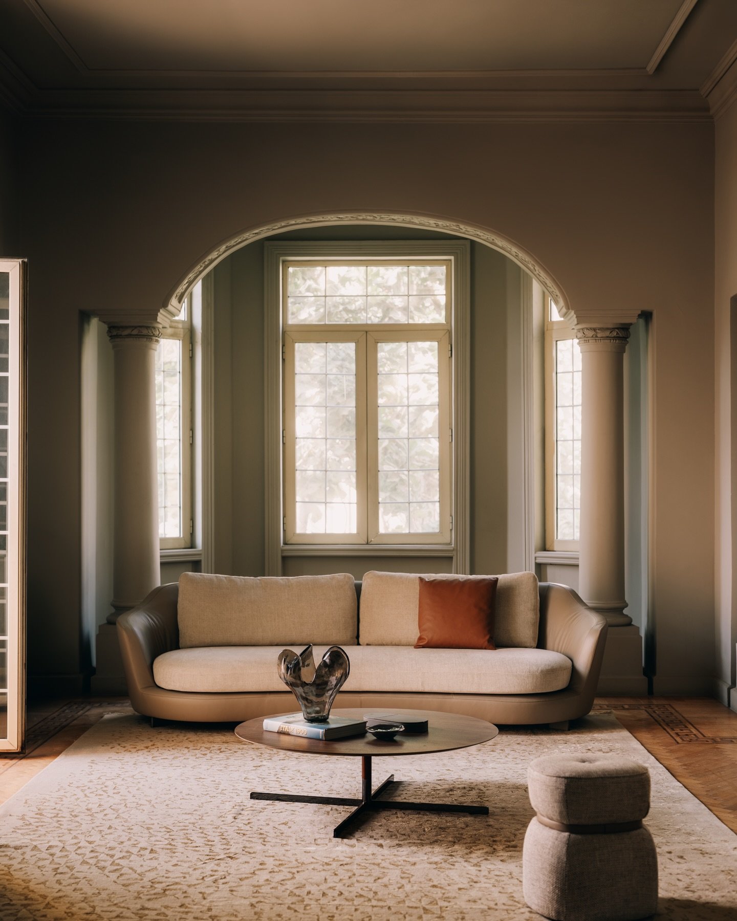 A quiet conversation between past and present. 
Within the storied walls of Villa magenta, the fluid lines of our Reflections Collection find their resting place. A study in stillness, texture, and light.