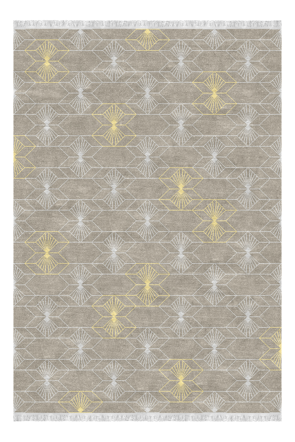 Detail view of Kahhal Looms Art Deco Collection luxury carpet design