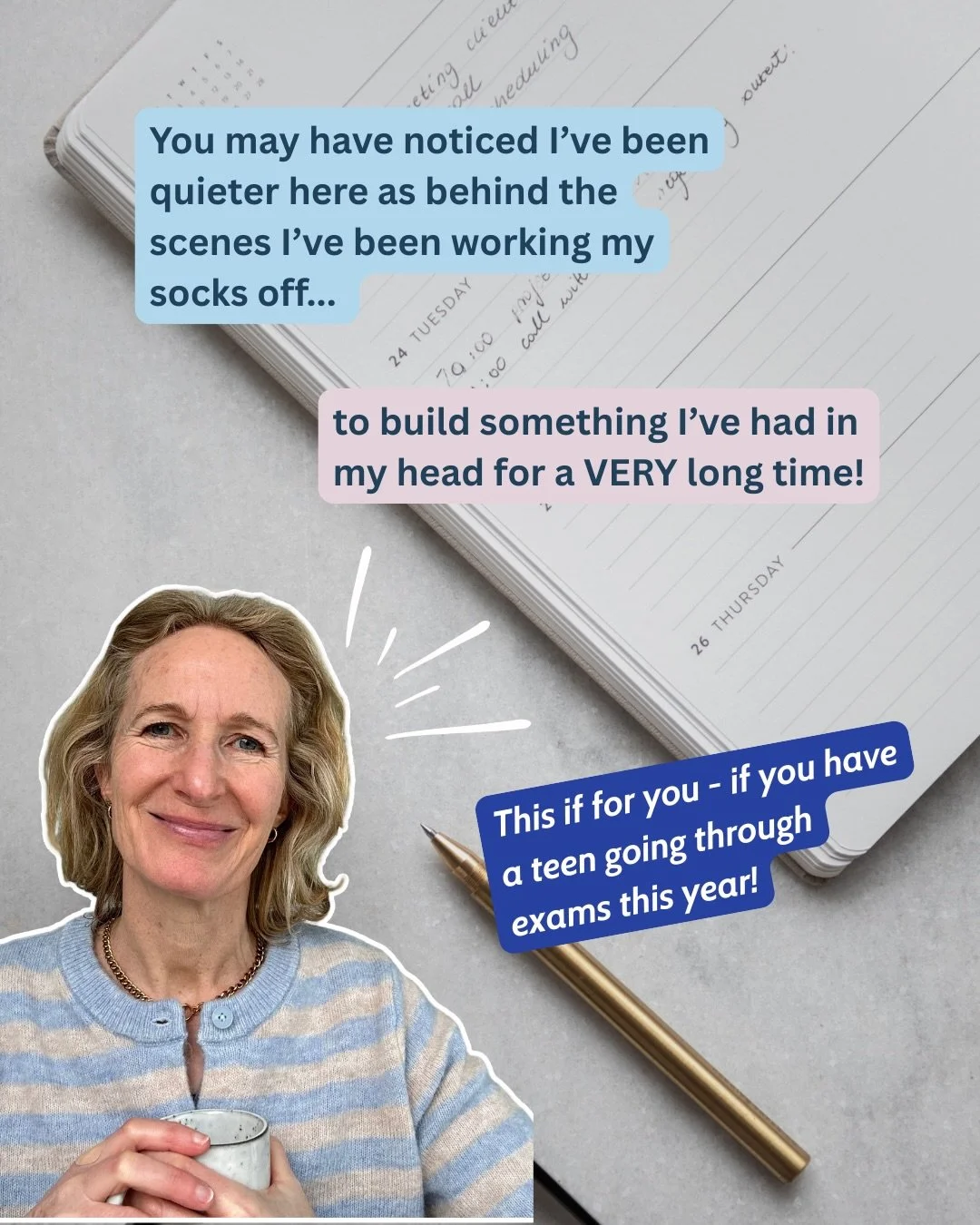 OUT NOW!!! 🩷Oh my gosh, I am so excited to put this out into the world!
This is what I&rsquo;ve been working on behind the scenes for months!

Does your teenager lie awake the night before an exam? Or sit down to revise and just... freeze? Or maybe 