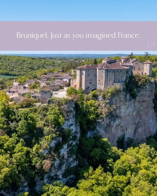 One of the most beautiful villages in France.

Bruniquel in spring is something else entirely, twin ch&acirc;teaux rising above a valley that's just turned vivid green, medieval streets quiet enough to hear your own footsteps.

Carl and David know ev