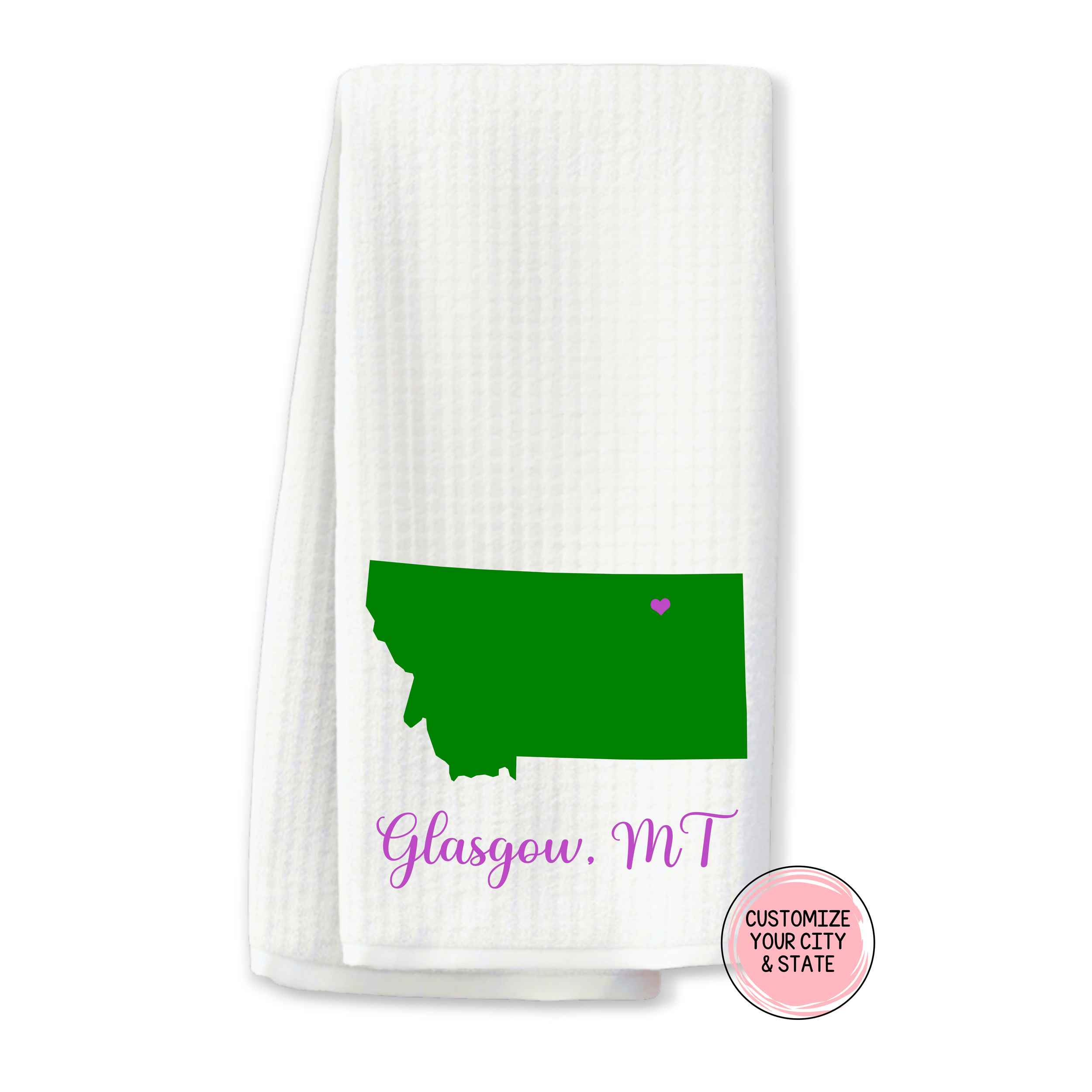 Personalized City & State Kitchen Towel