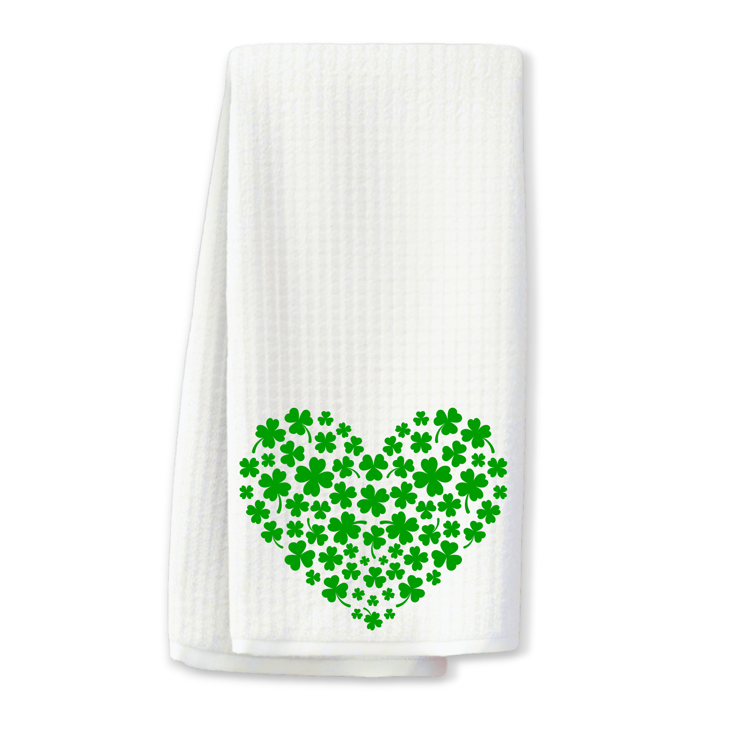 St. Patrick’s Day Clover Heart Kitchen Towel