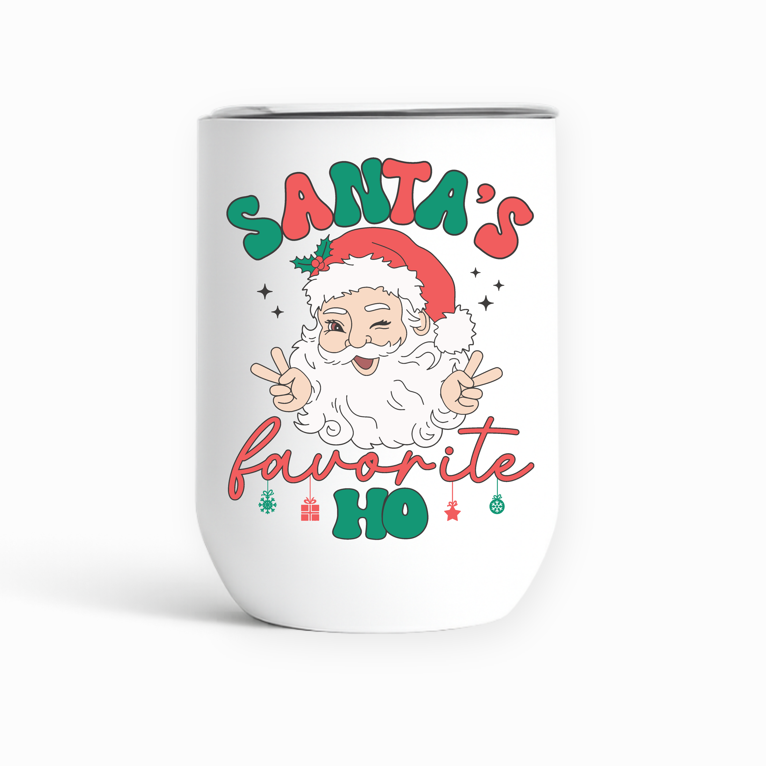 "Santa’s Favorite Ho" Stainless Steel Wine Tumbler