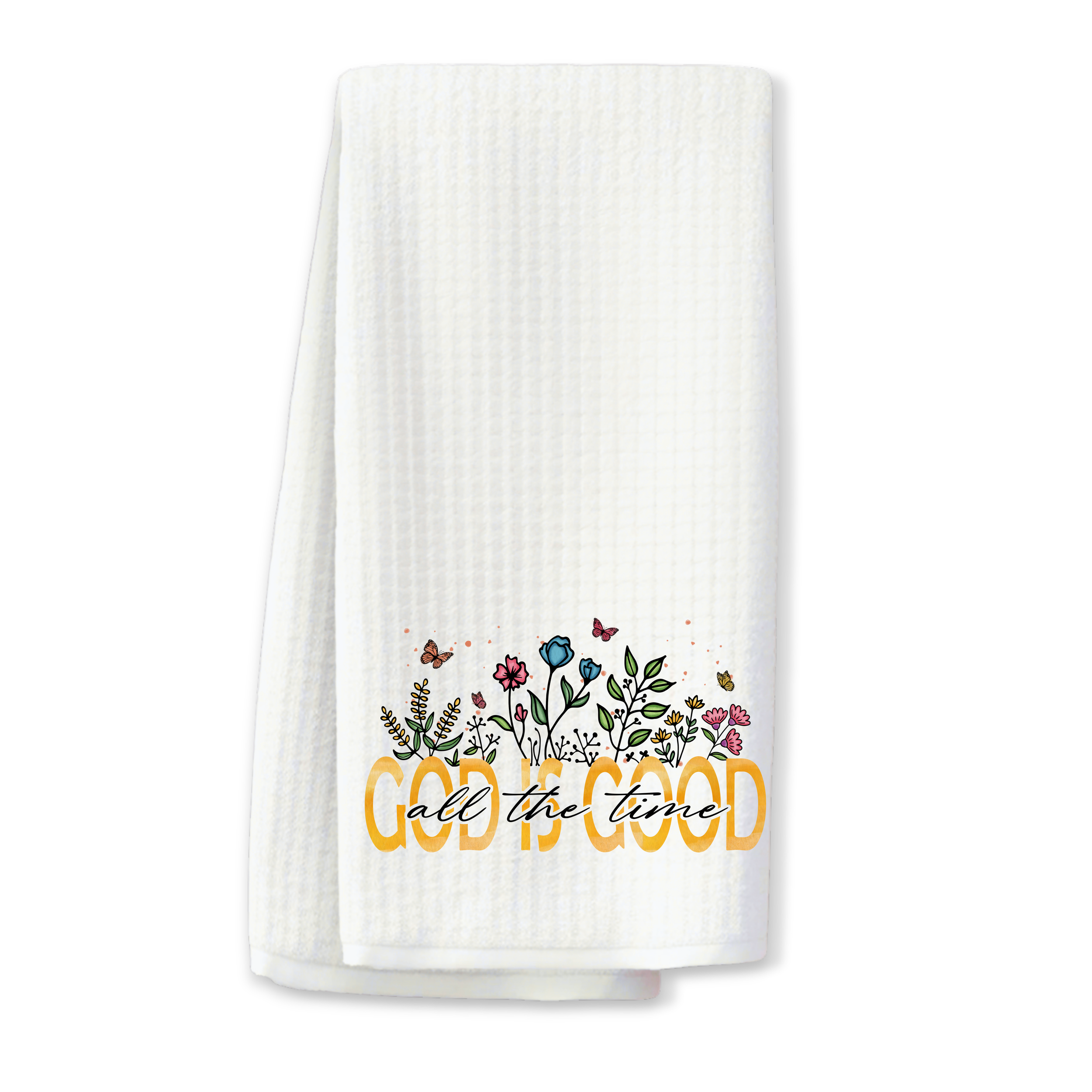 God is Good Wildflower Kitchen Towel