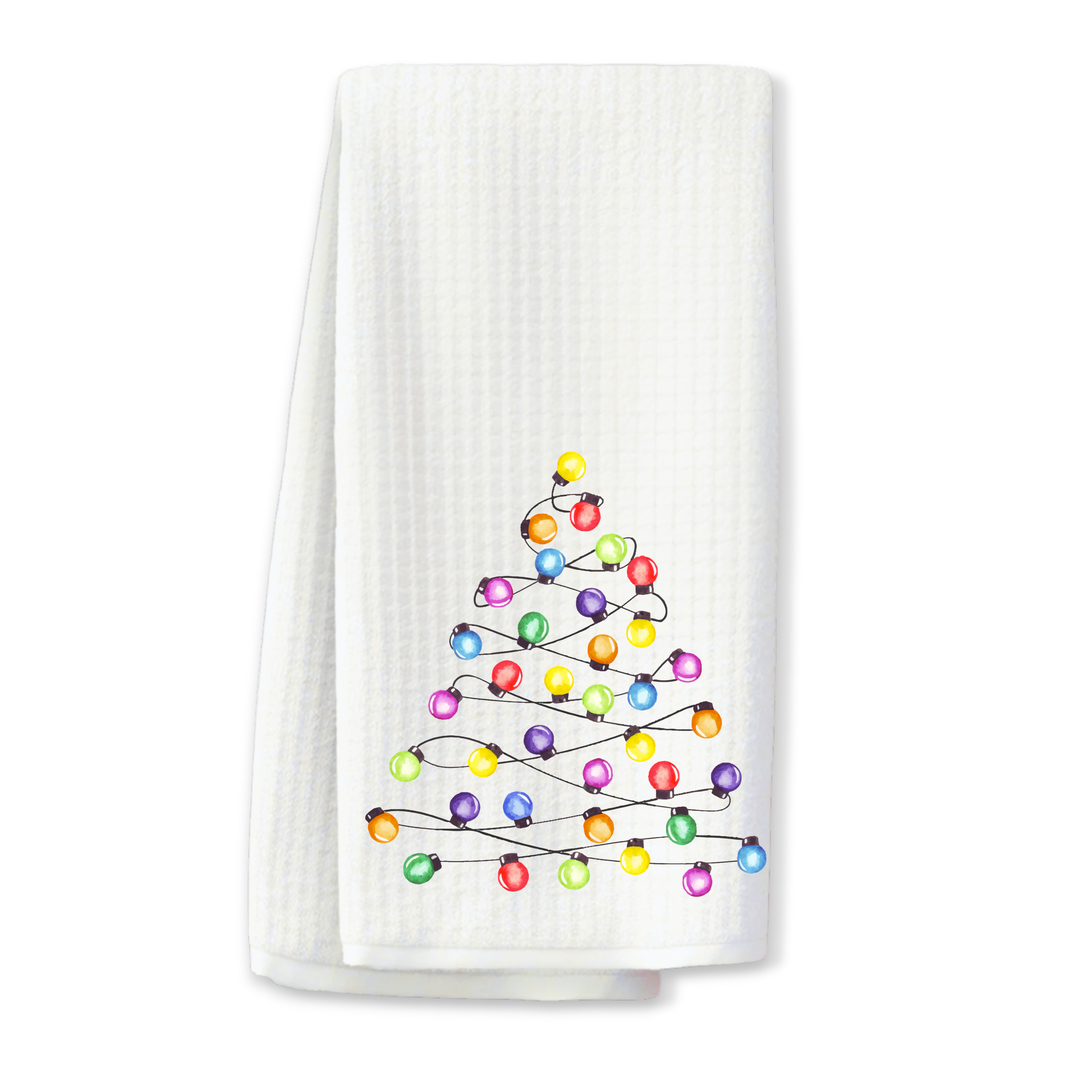 Christmas Tree Lights Kitchen Towel