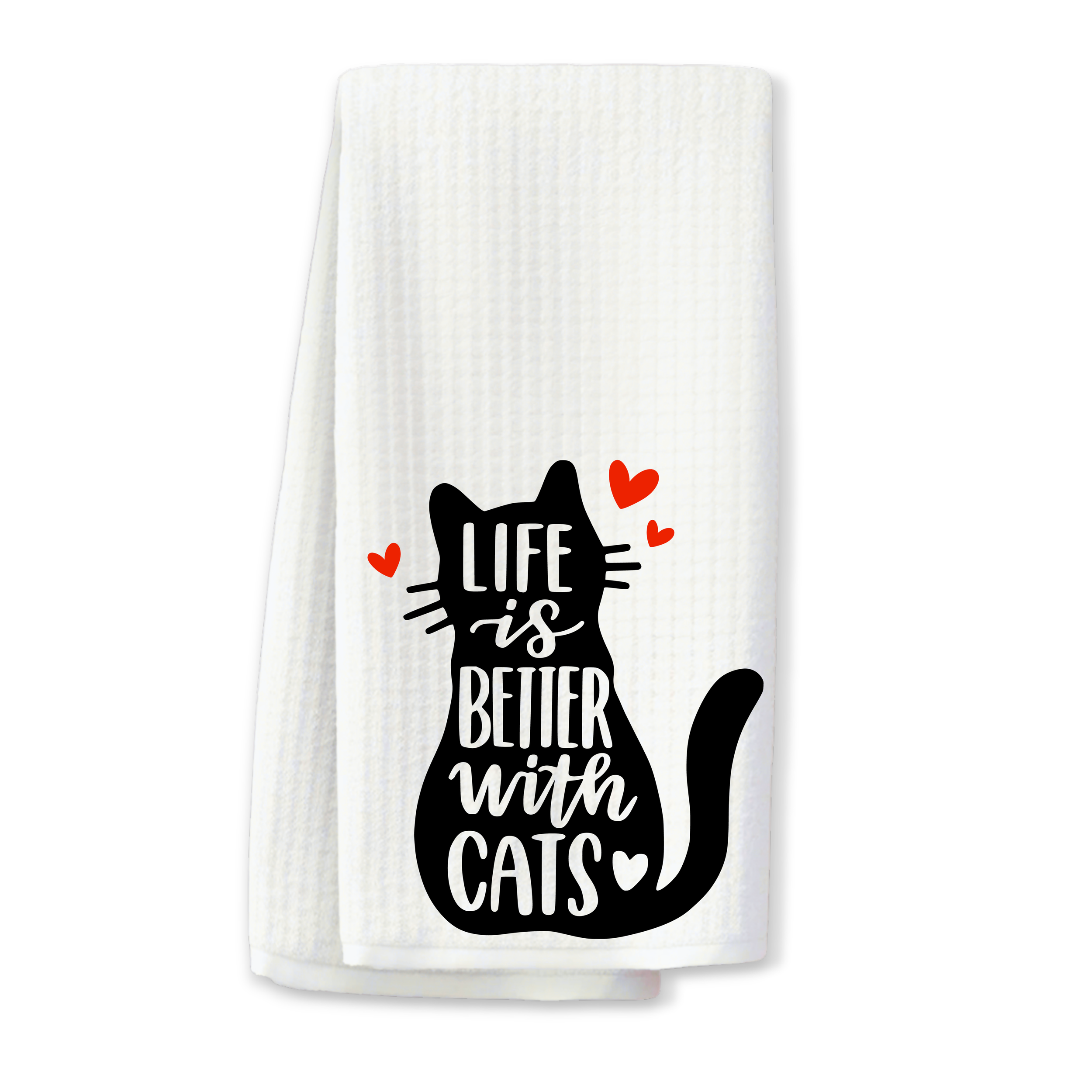 "Life is Better With Cats" Kitchen Towel
