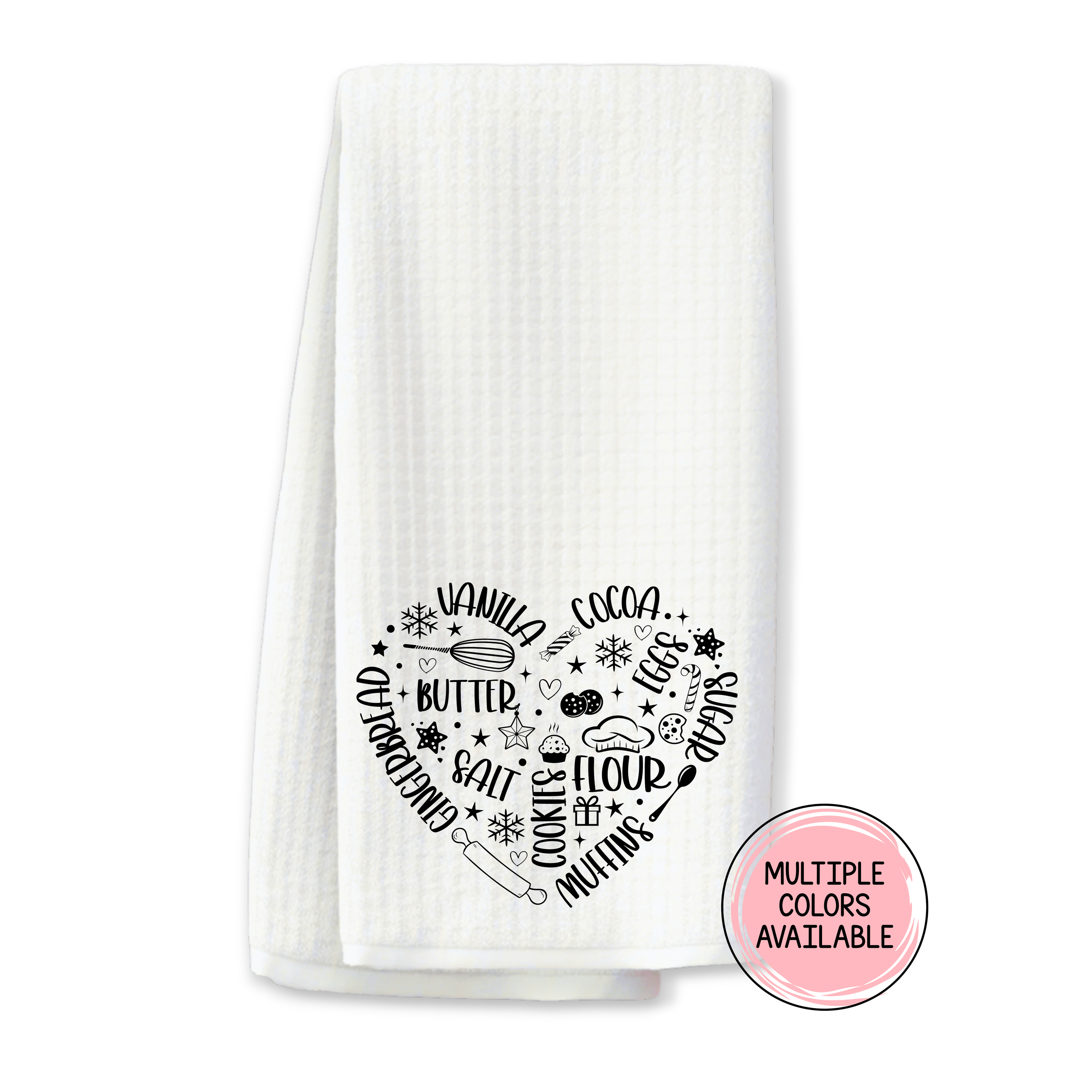 Bakers Heart Custom Kitchen Towel