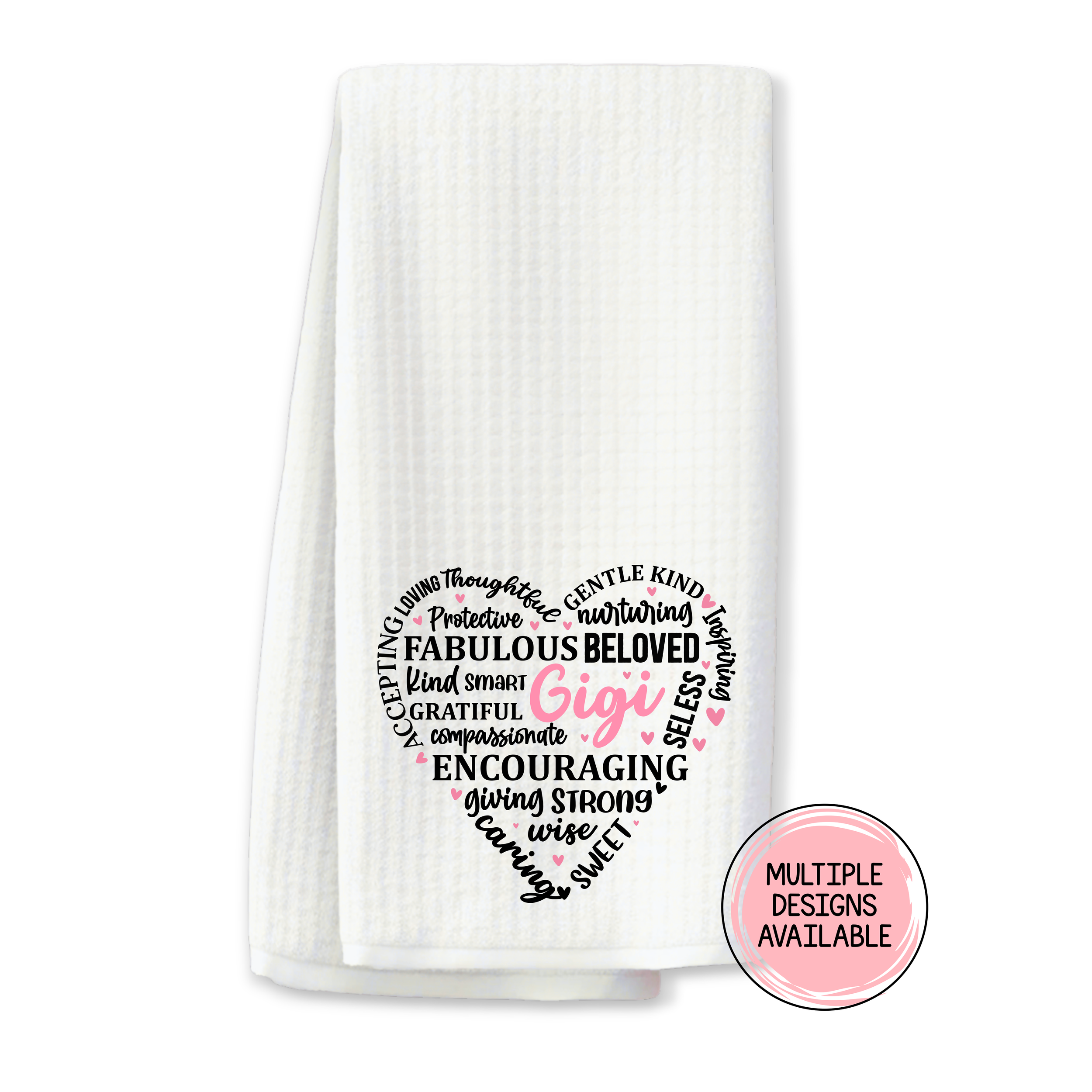 Personalized Mother’s Day Word Art Kitchen Towel