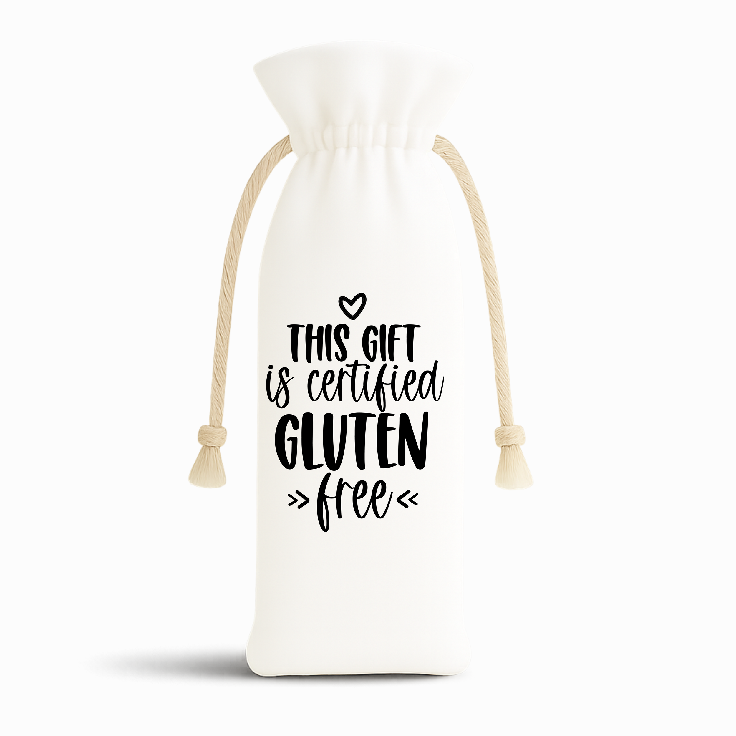 “This Gift is Certified Gluten Free” Reusable Wine Bag