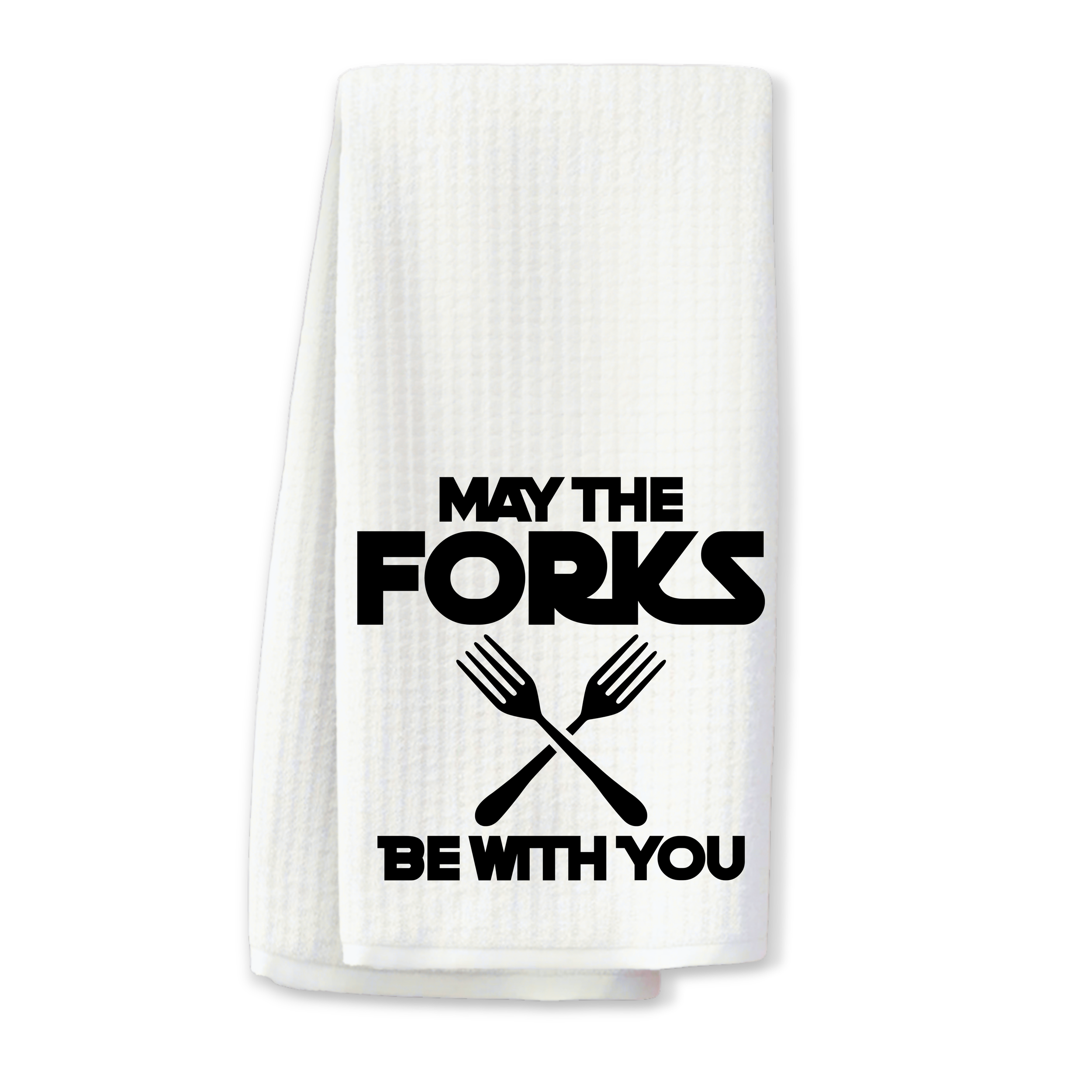 May the Forks Be With You Kitchen Towel