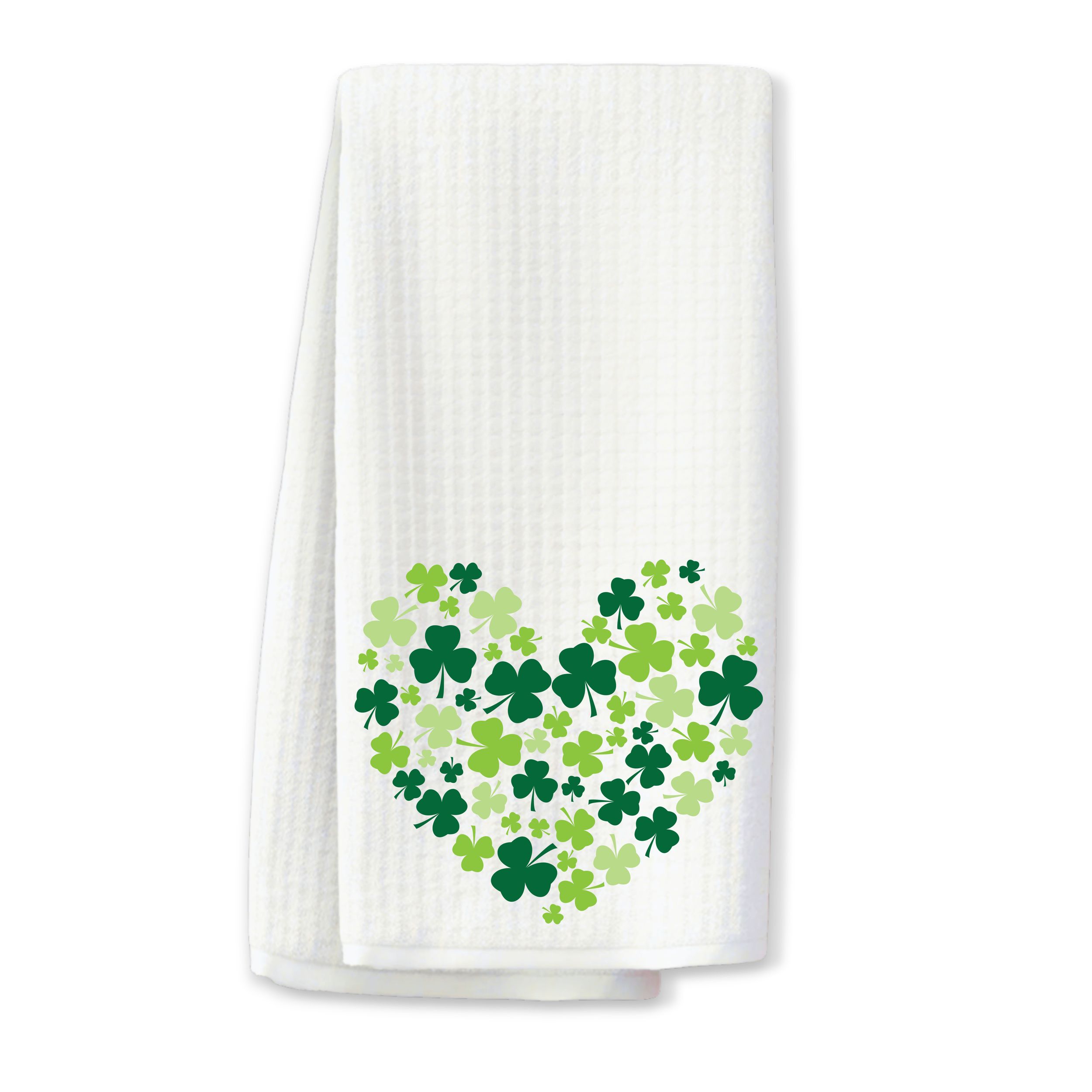 St. Patrick's Day Shamrock Clover Heart Kitchen Towel